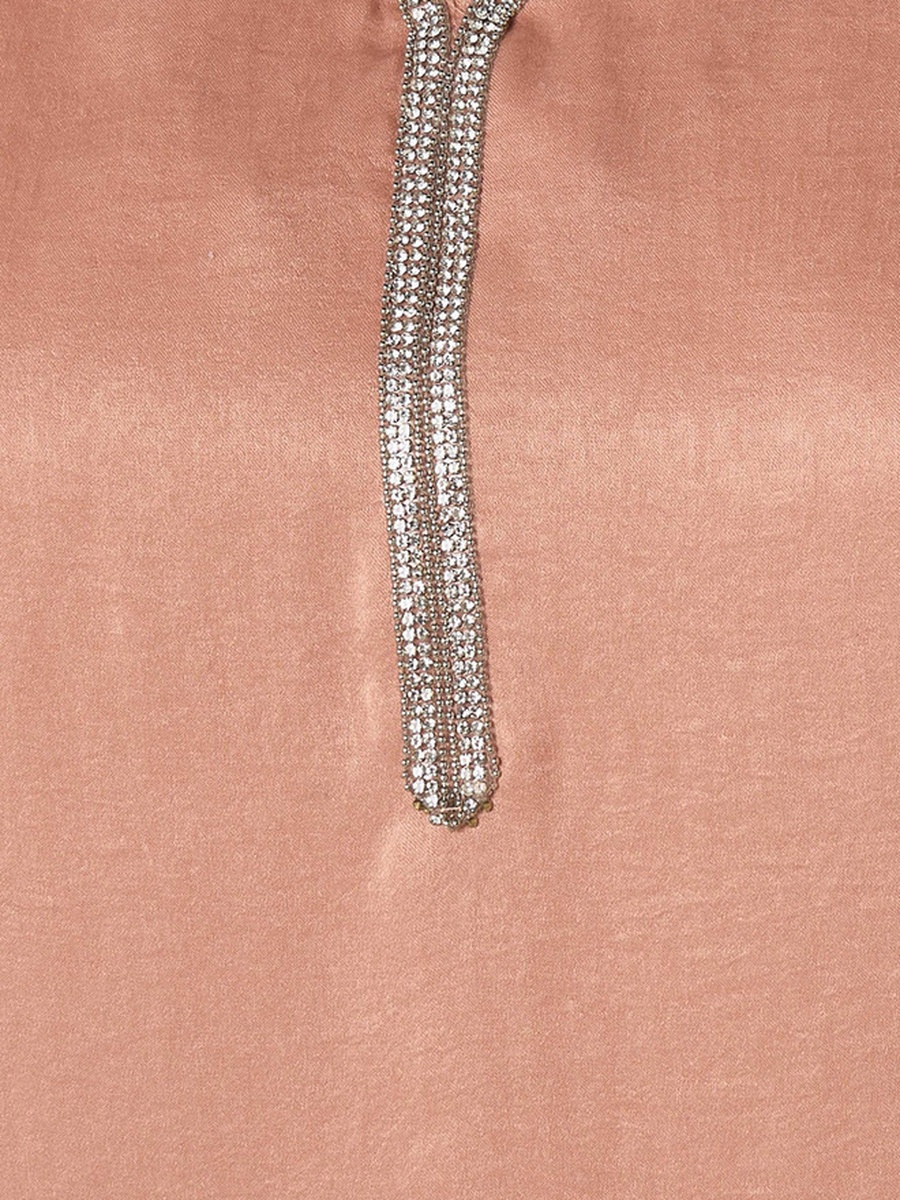 Long Sleeves Embellished Night Gown