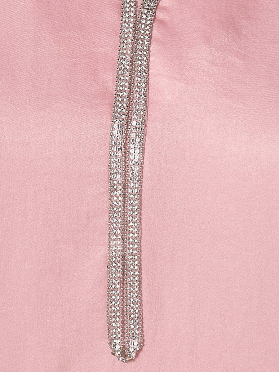 Long Sleeves Embellished Night Gown