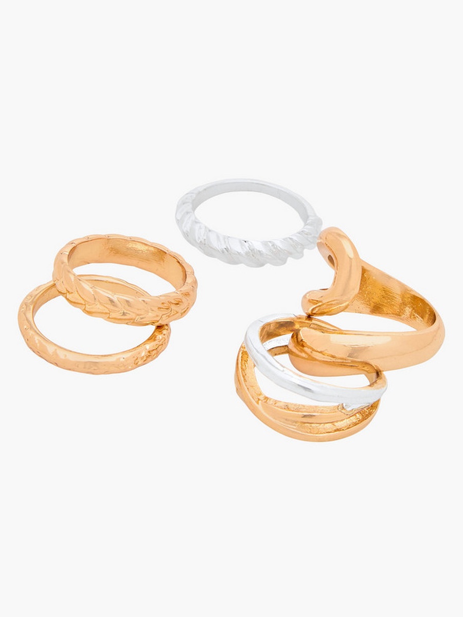 Set of 5 - Metallic Ring