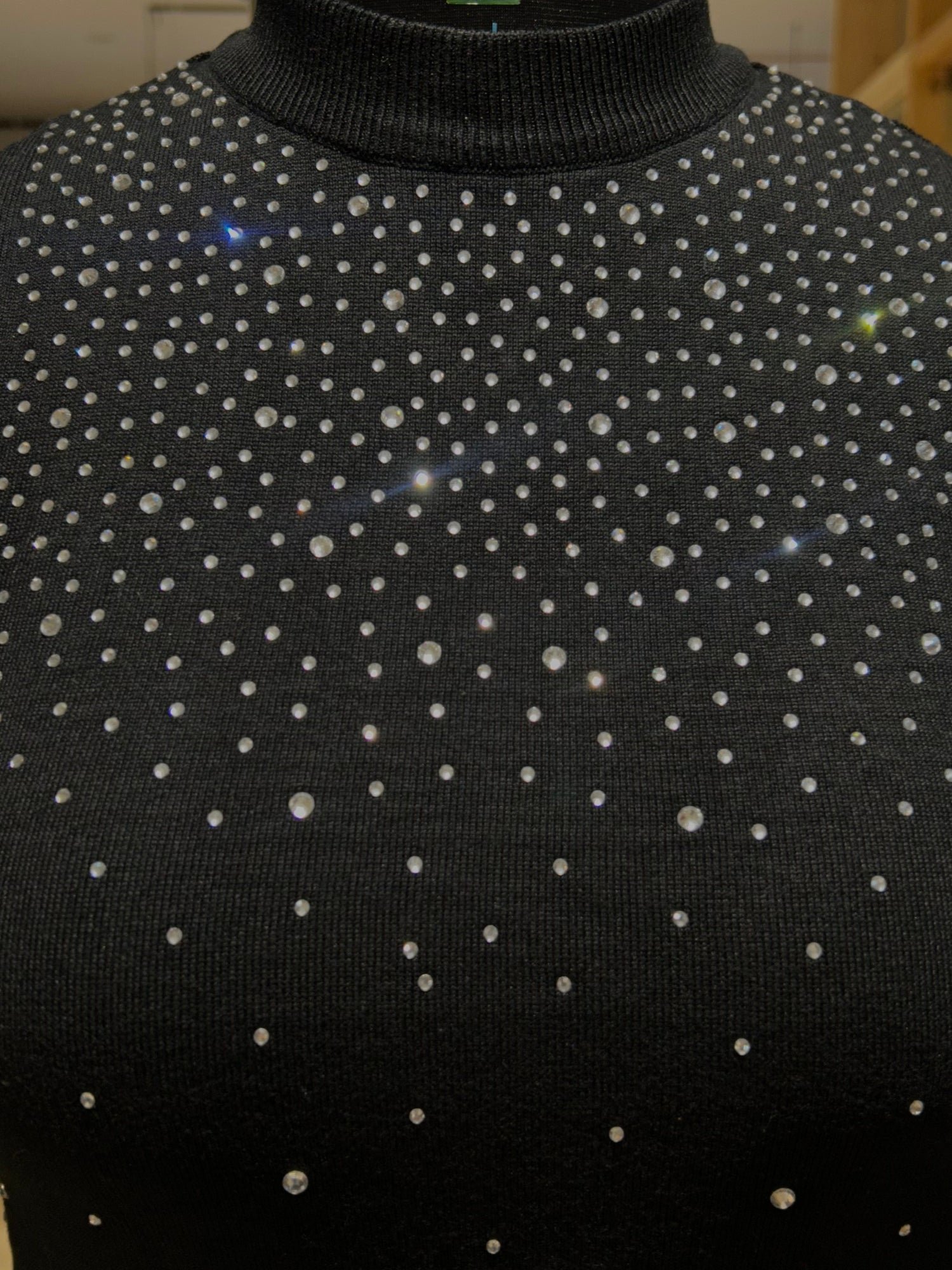 Embellished Black Sleeveless Tank Top