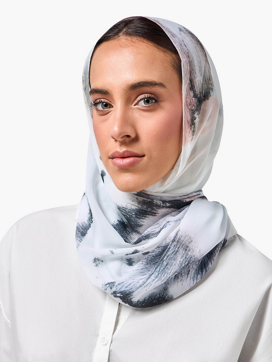 Abstract Print Hijab Scarf