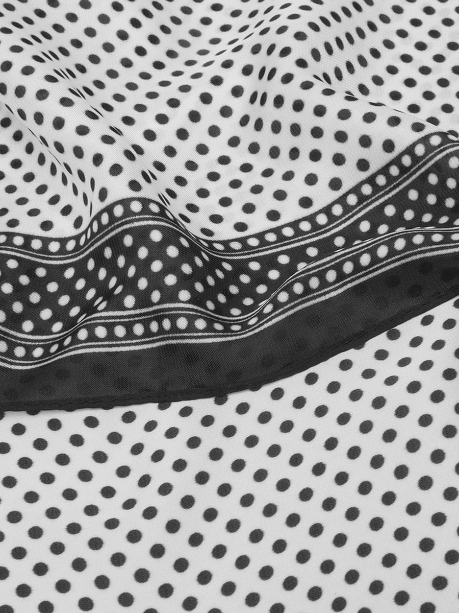 Square Satin Polka Dot Print Scarf