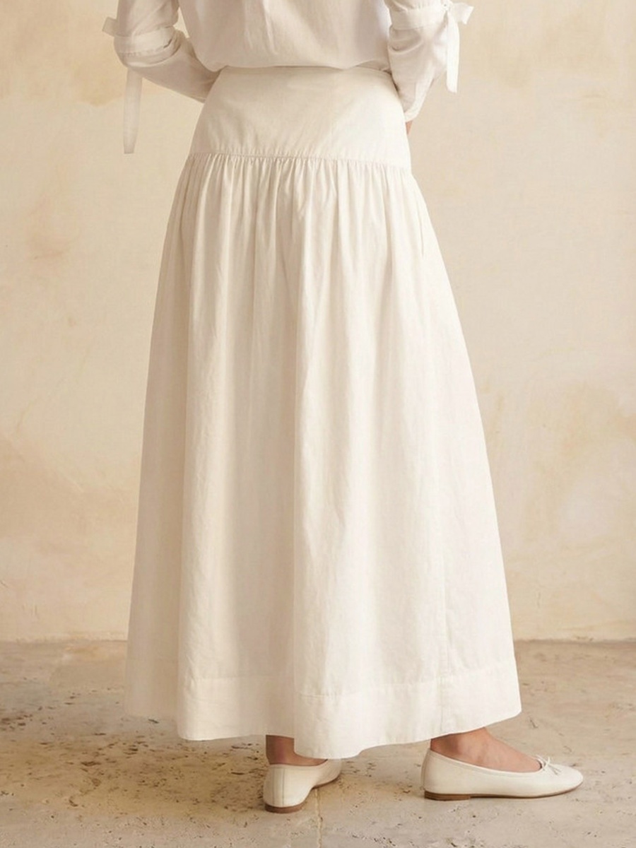 Maxi Length Cotton Wrap Skirt