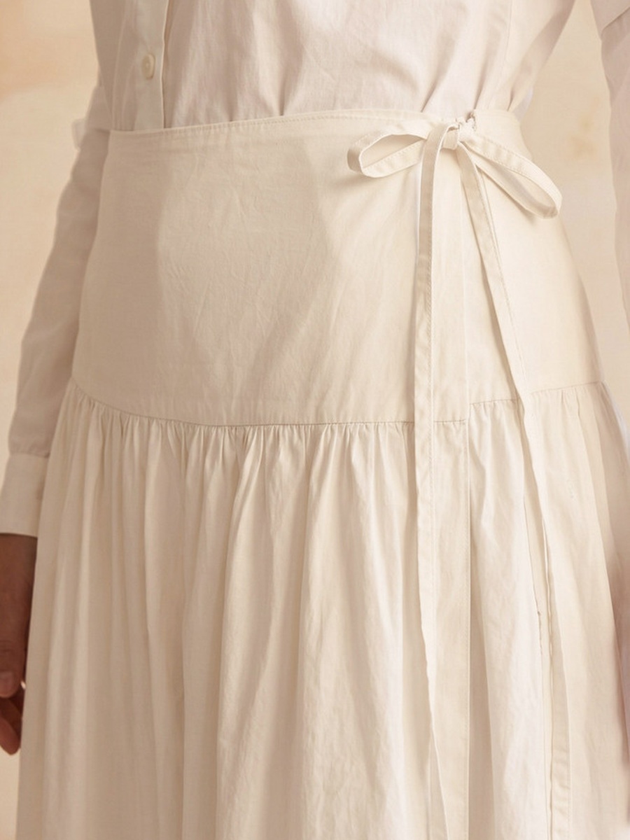 Maxi Length Cotton Wrap Skirt