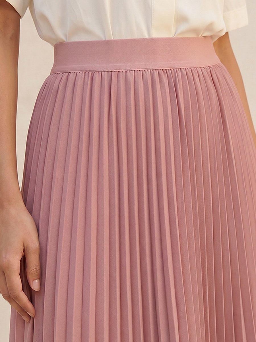 Midi Skirt with Pleated Design
