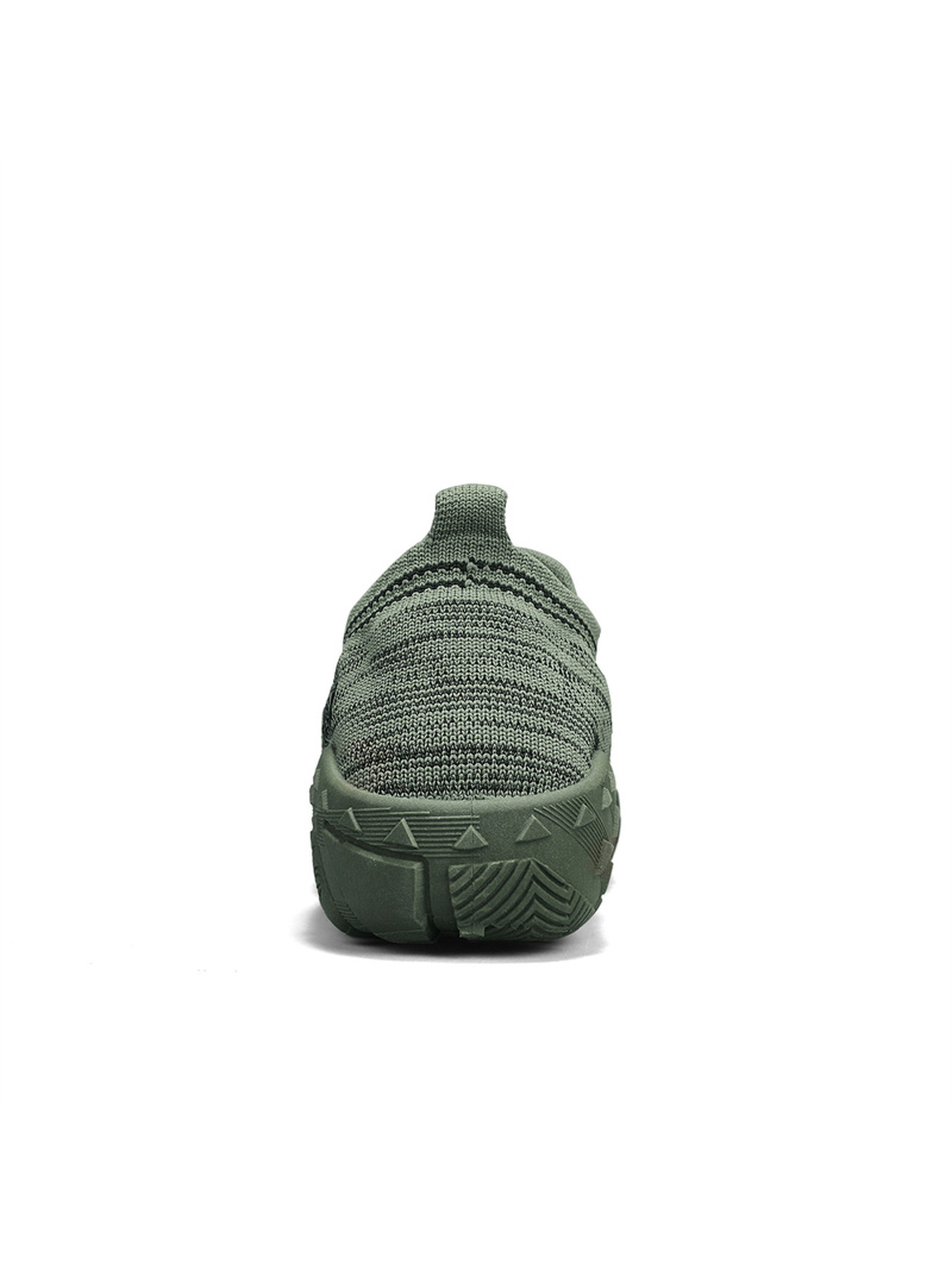 Mens Agile Green Knit Sneakers with Adjustable Laces