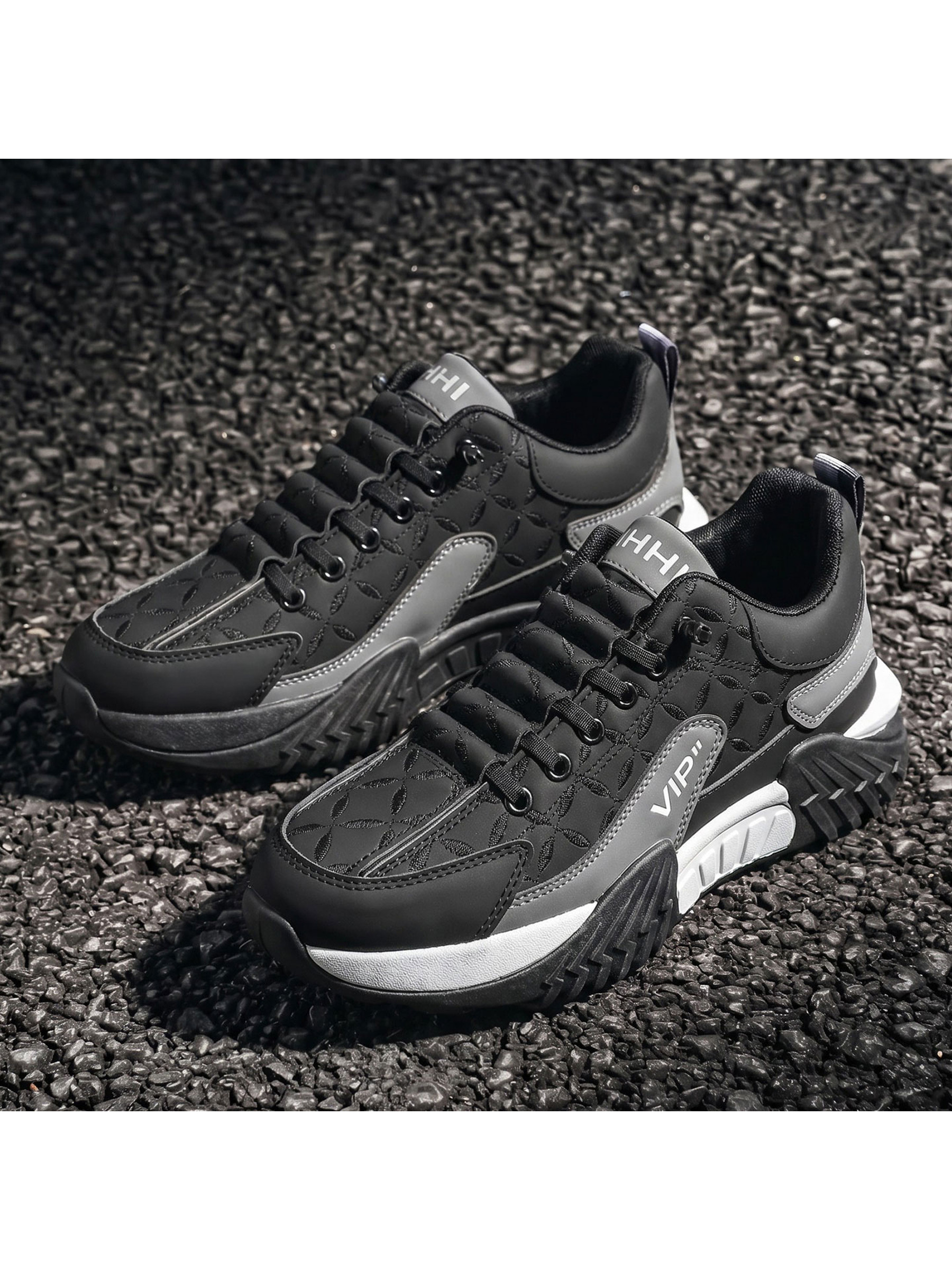 Pull Tab Lace-Up Sneakers
