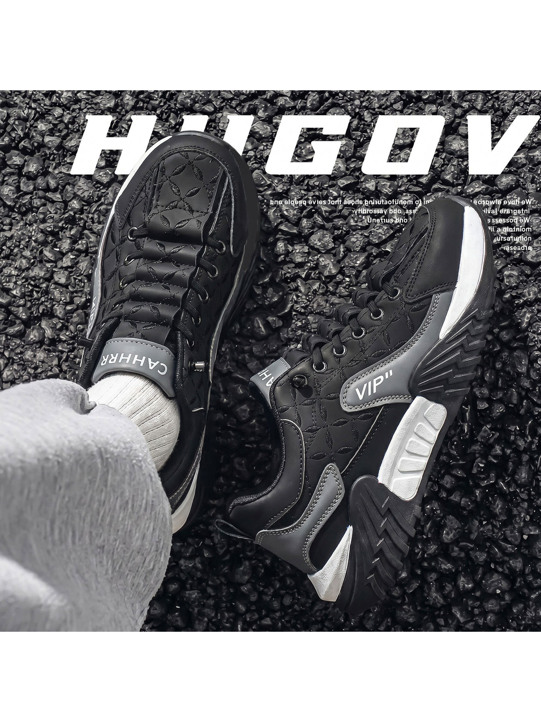 Pull Tab Lace-Up Sneakers