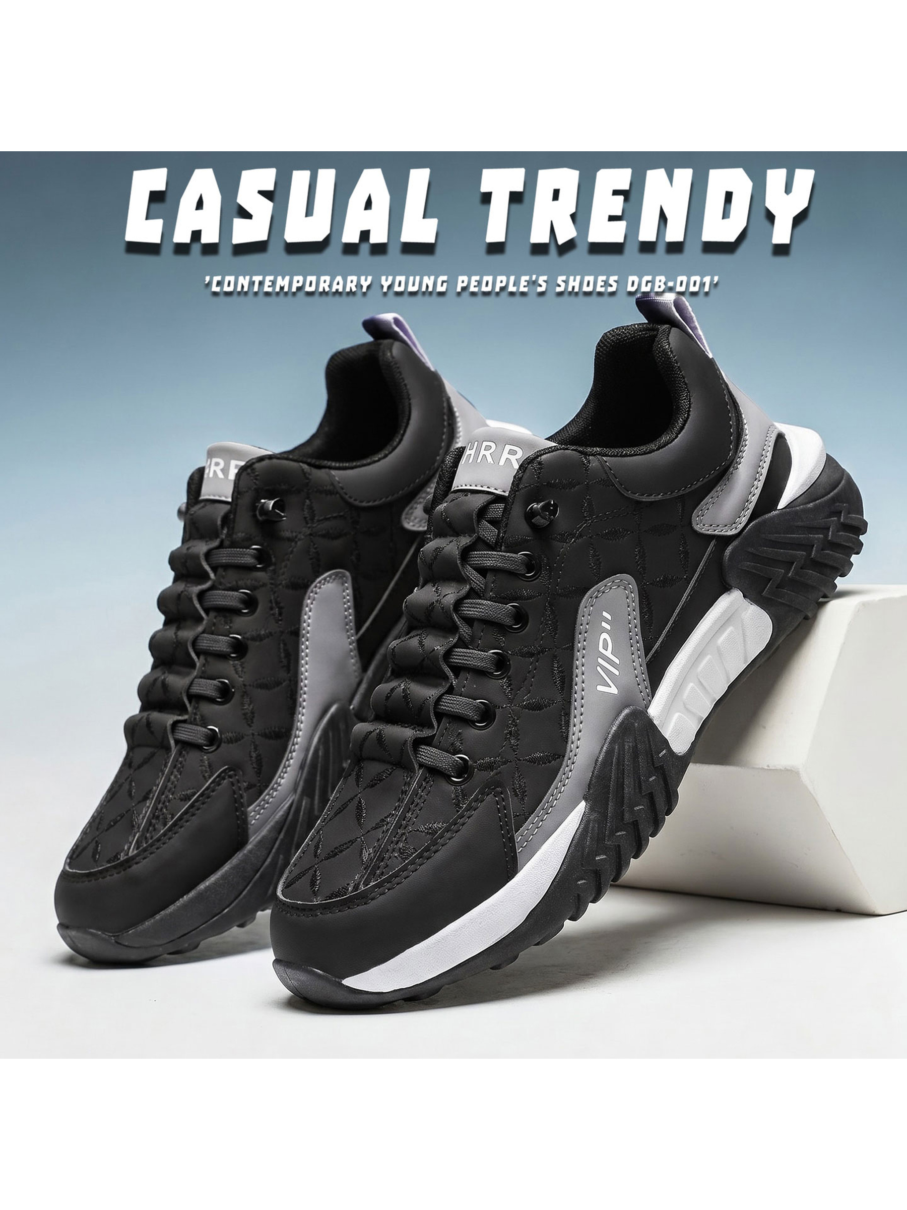 Pull Tab Lace-Up Sneakers
