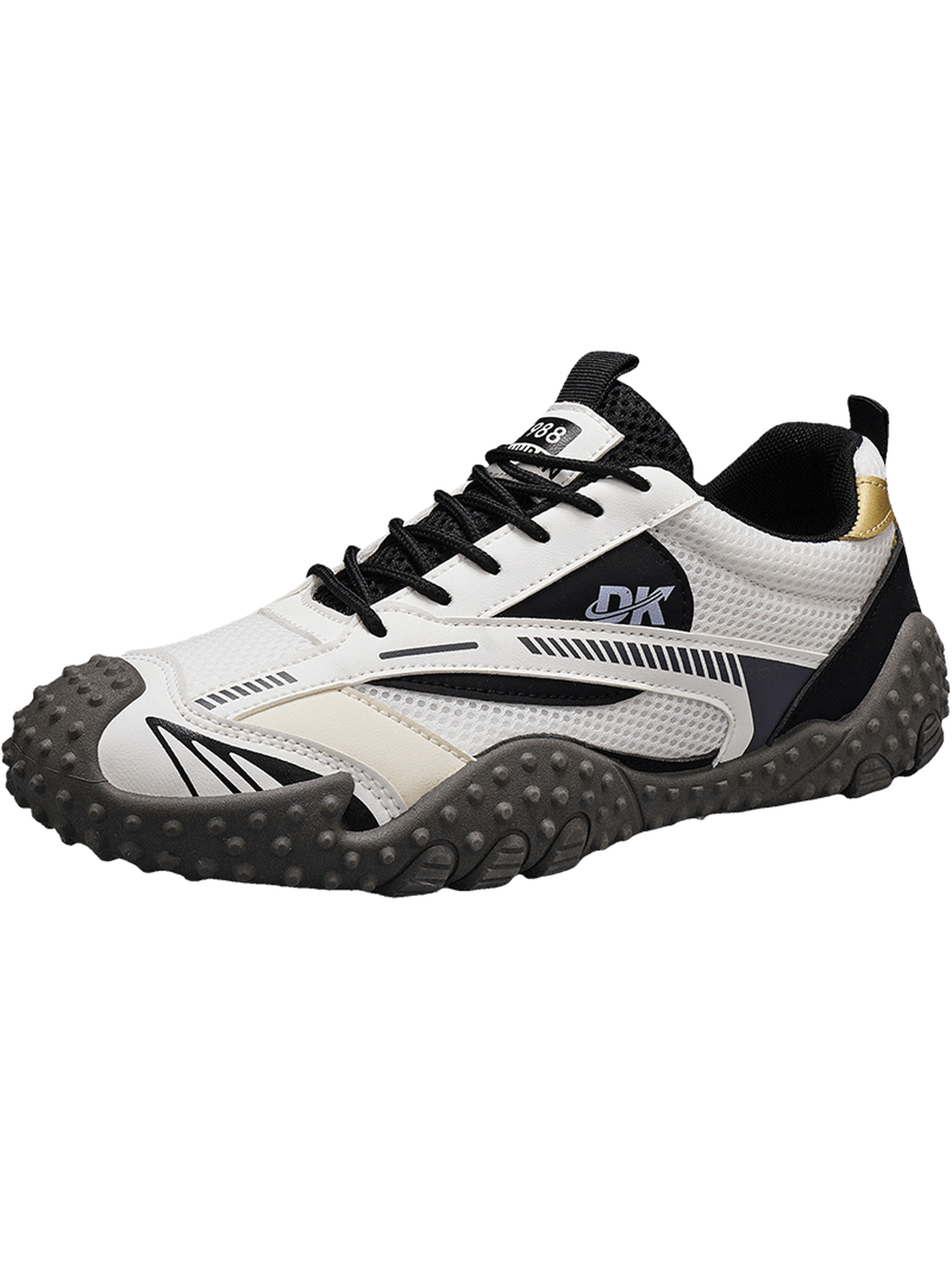 Mens White Breathable Sporty Sneakers