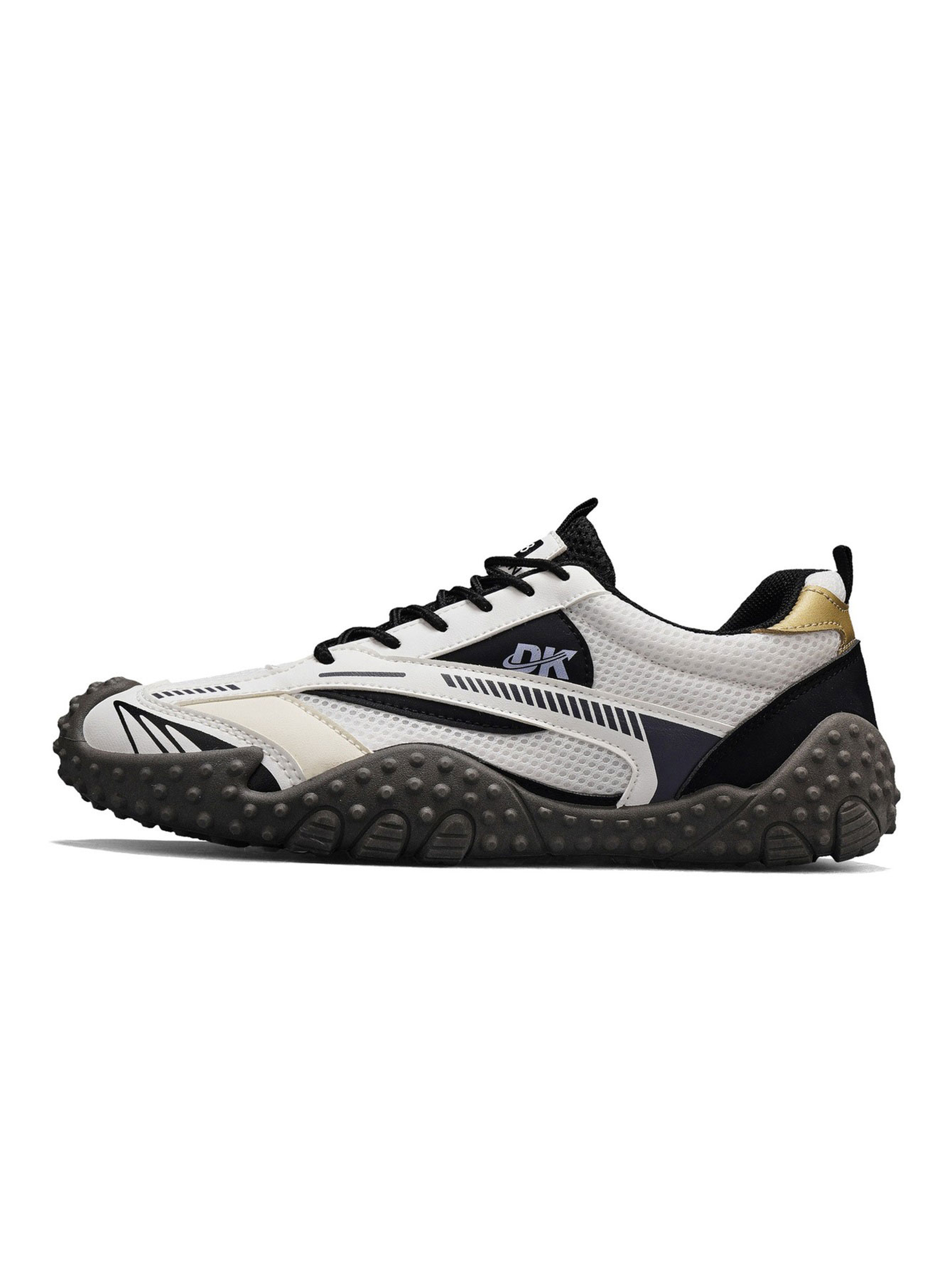 Mens White Breathable Sporty Sneakers