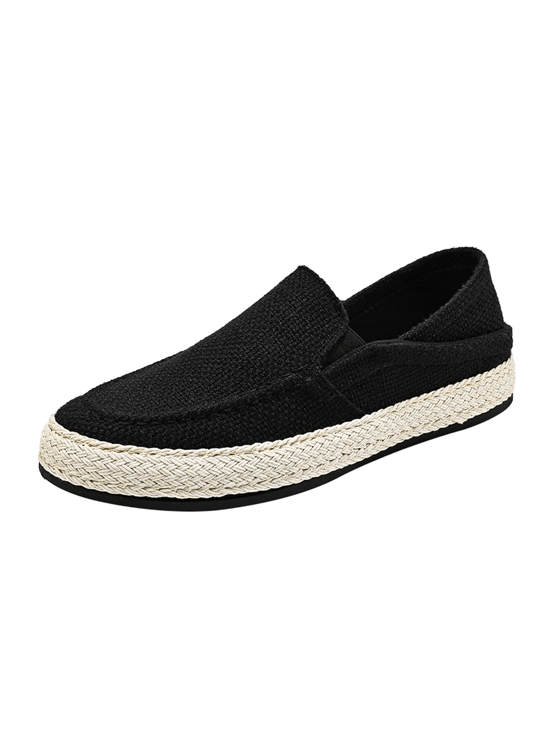 Solid Espadrille Slip-On Shoes