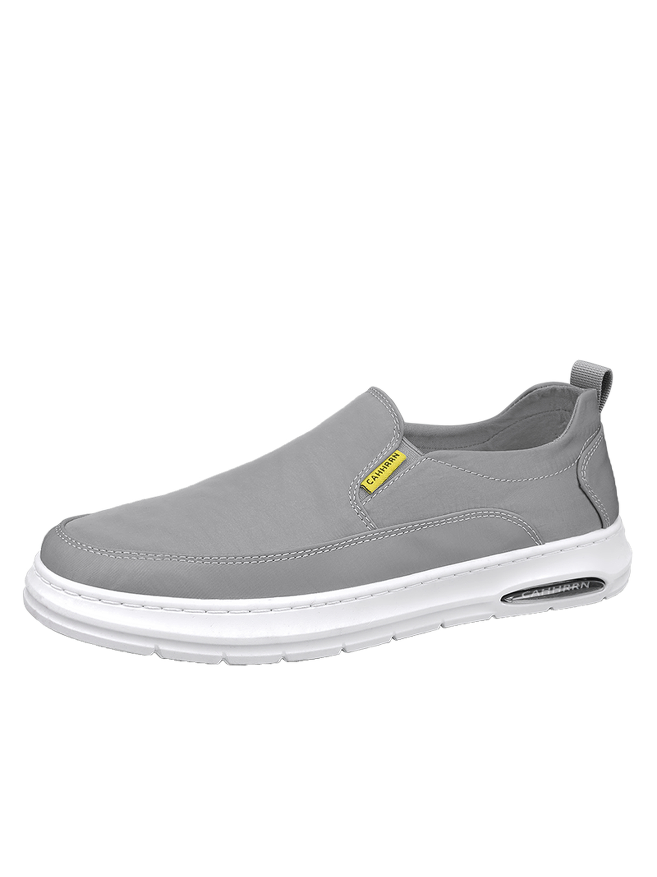 Mens Grey Slip-On Sneakers