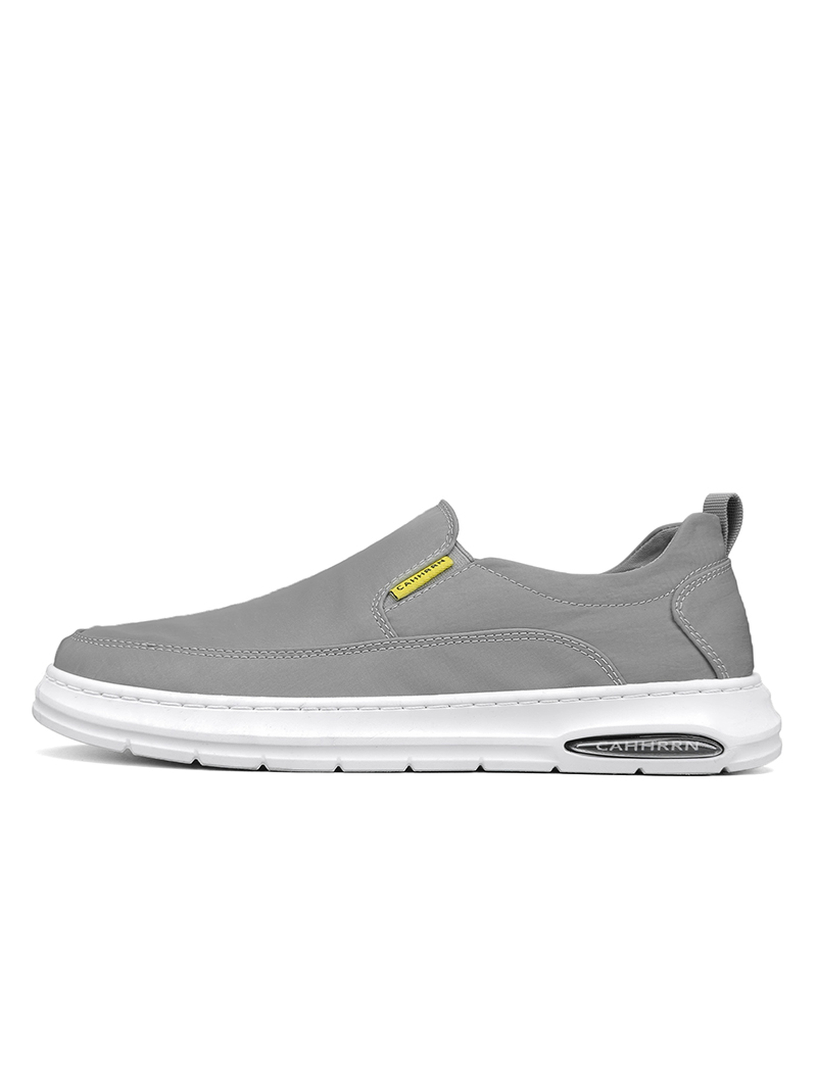 Mens Grey Slip-On Sneakers