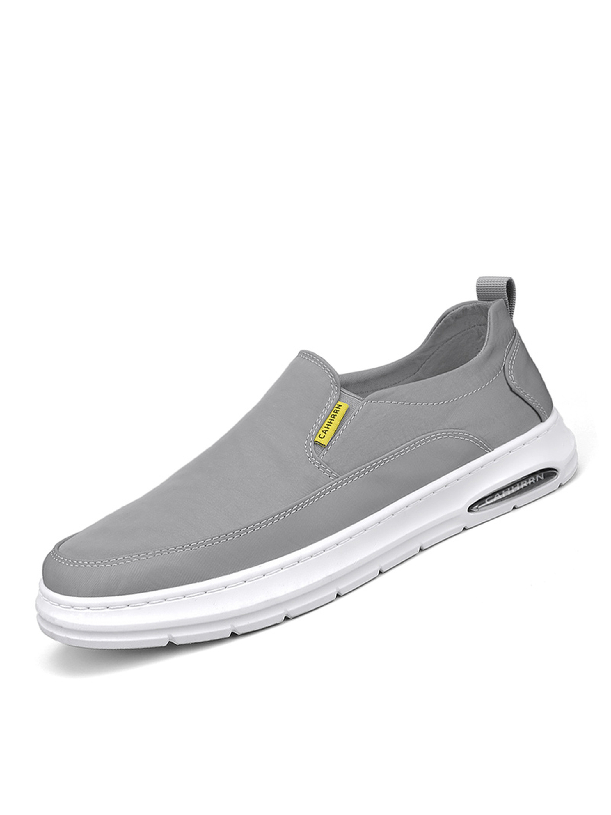 Mens Grey Slip-On Sneakers