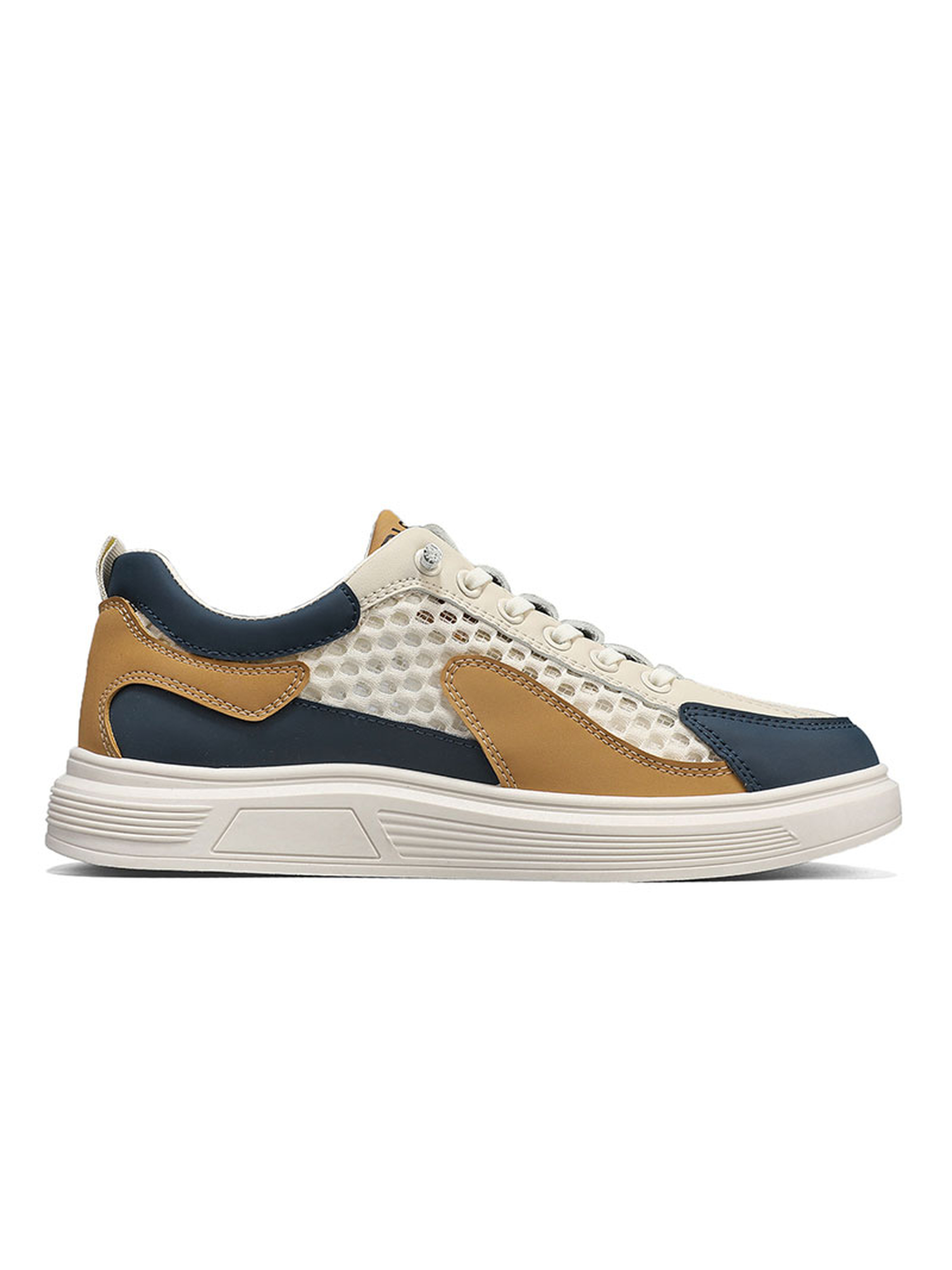 Contrast Panel Casual Sneakers