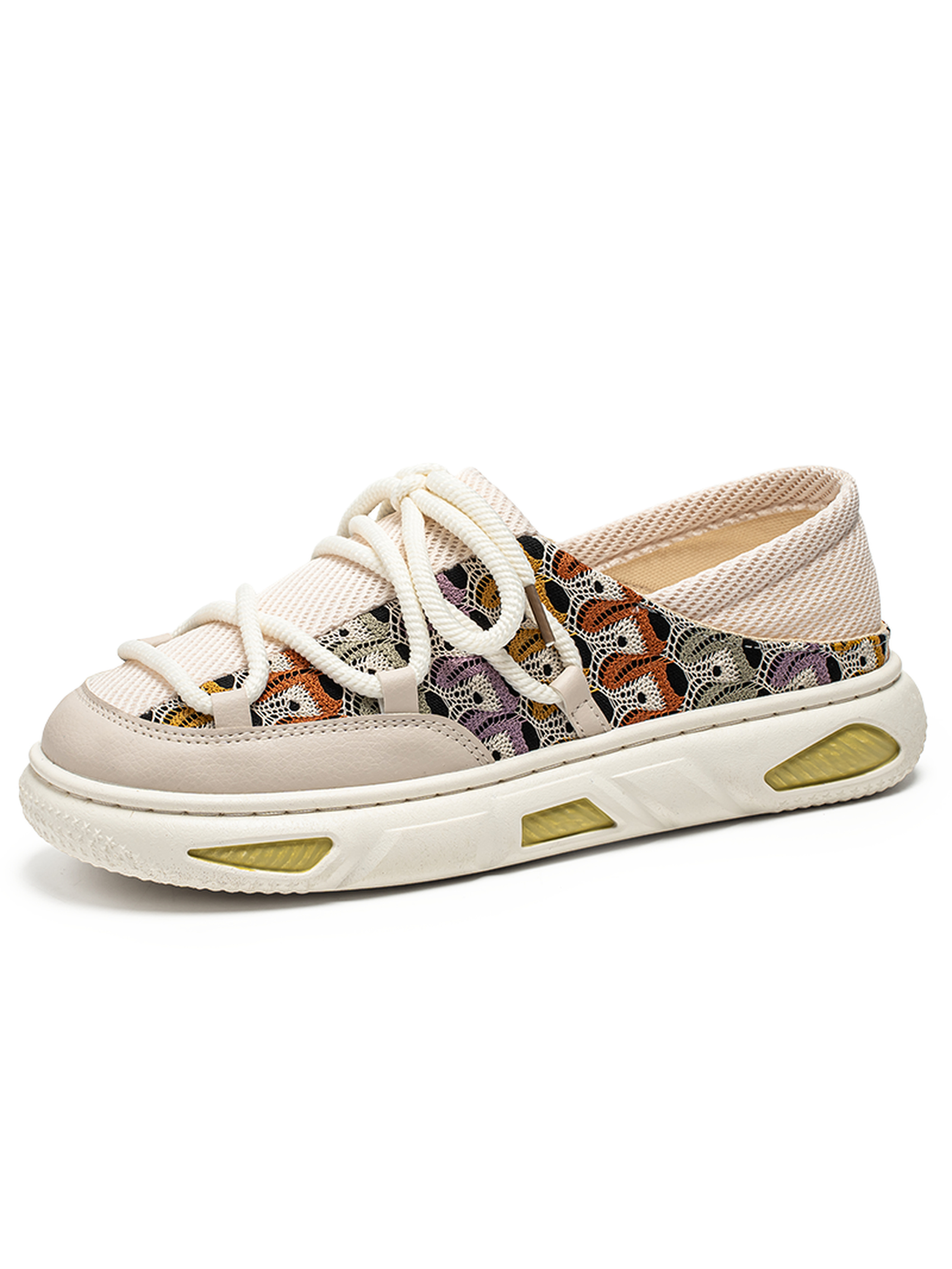 Patterned Casual Lace Detail Shoes