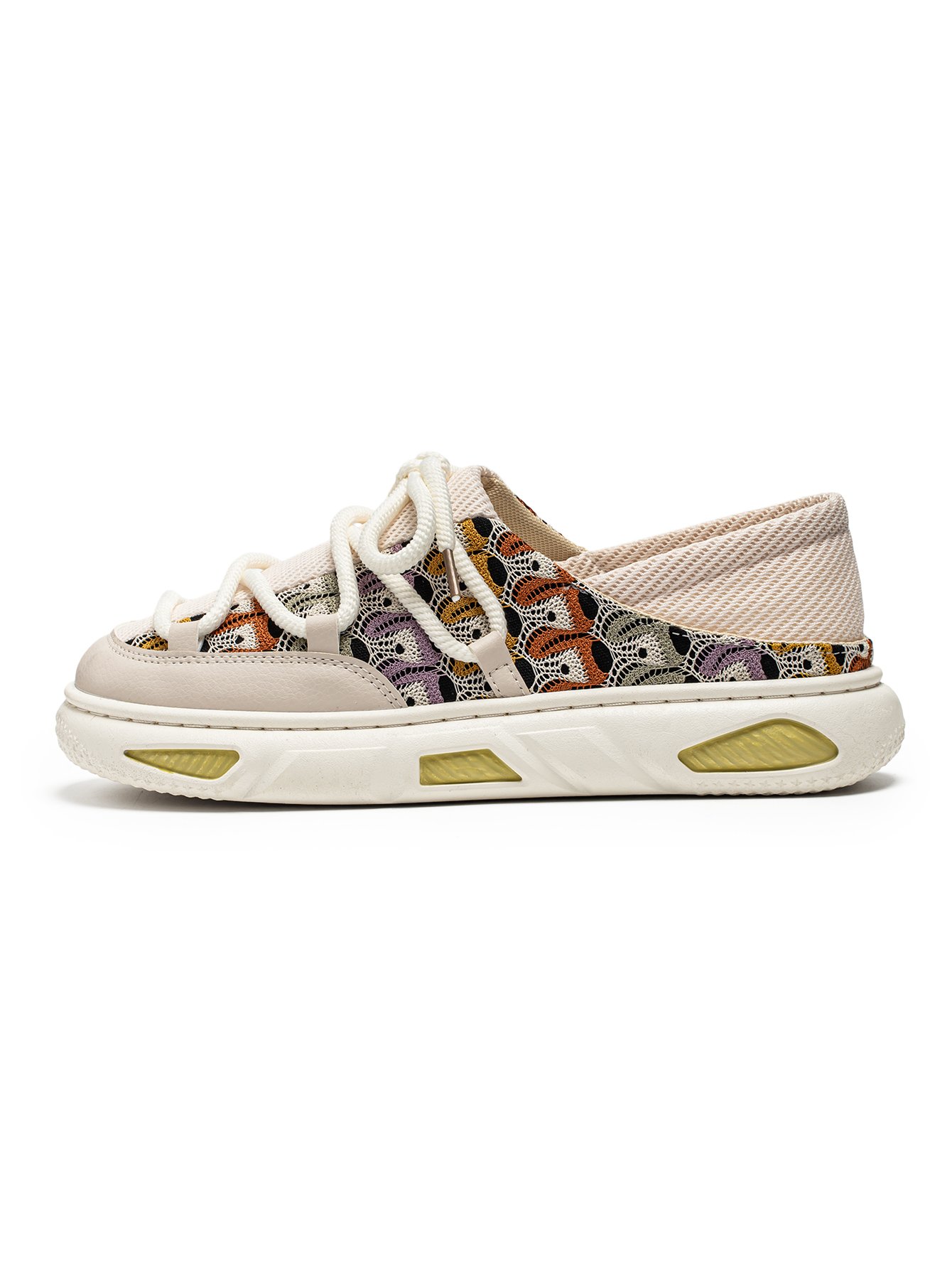 Patterned Casual Lace Detail Shoes