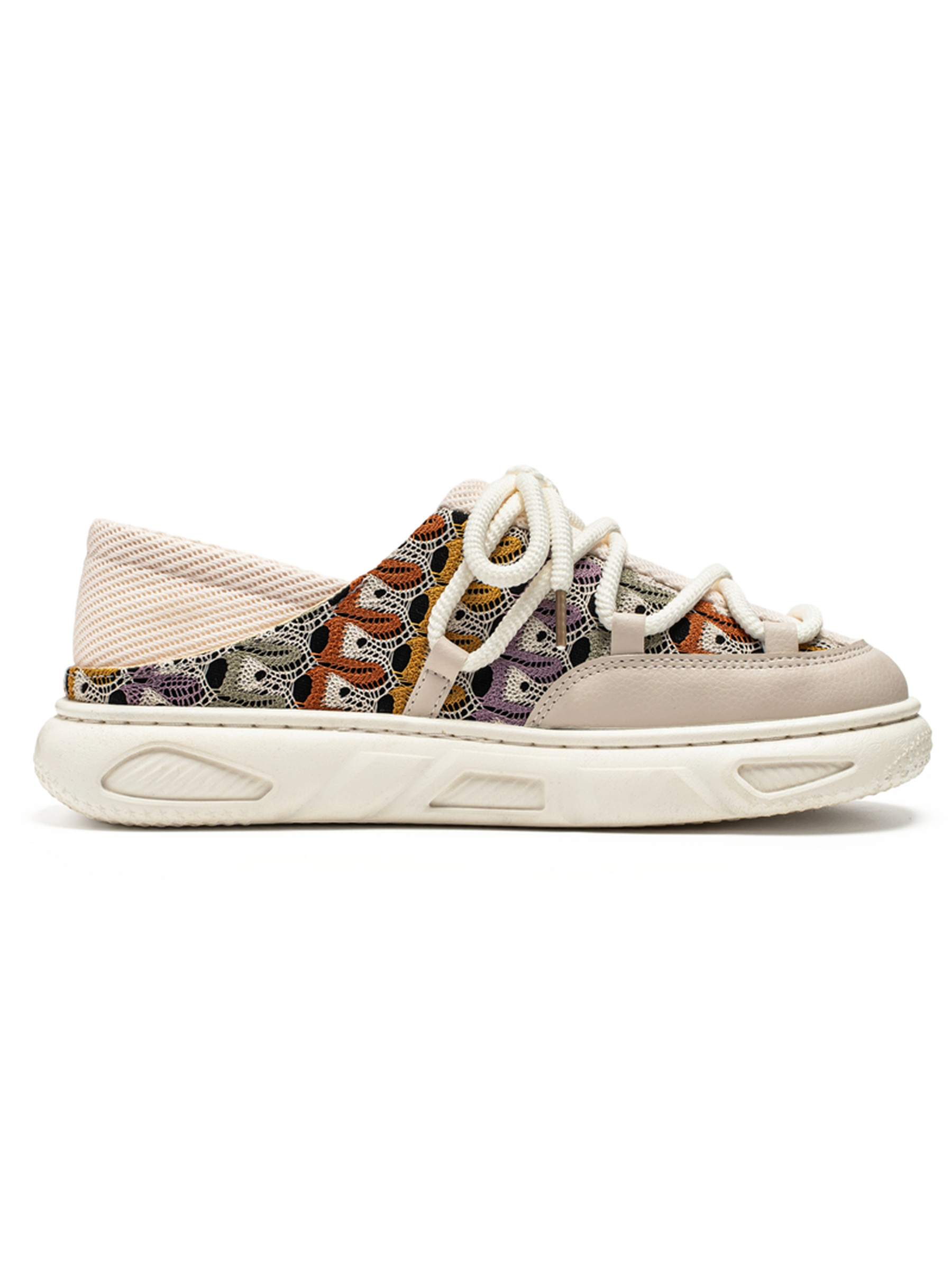 Patterned Casual Lace Detail Shoes