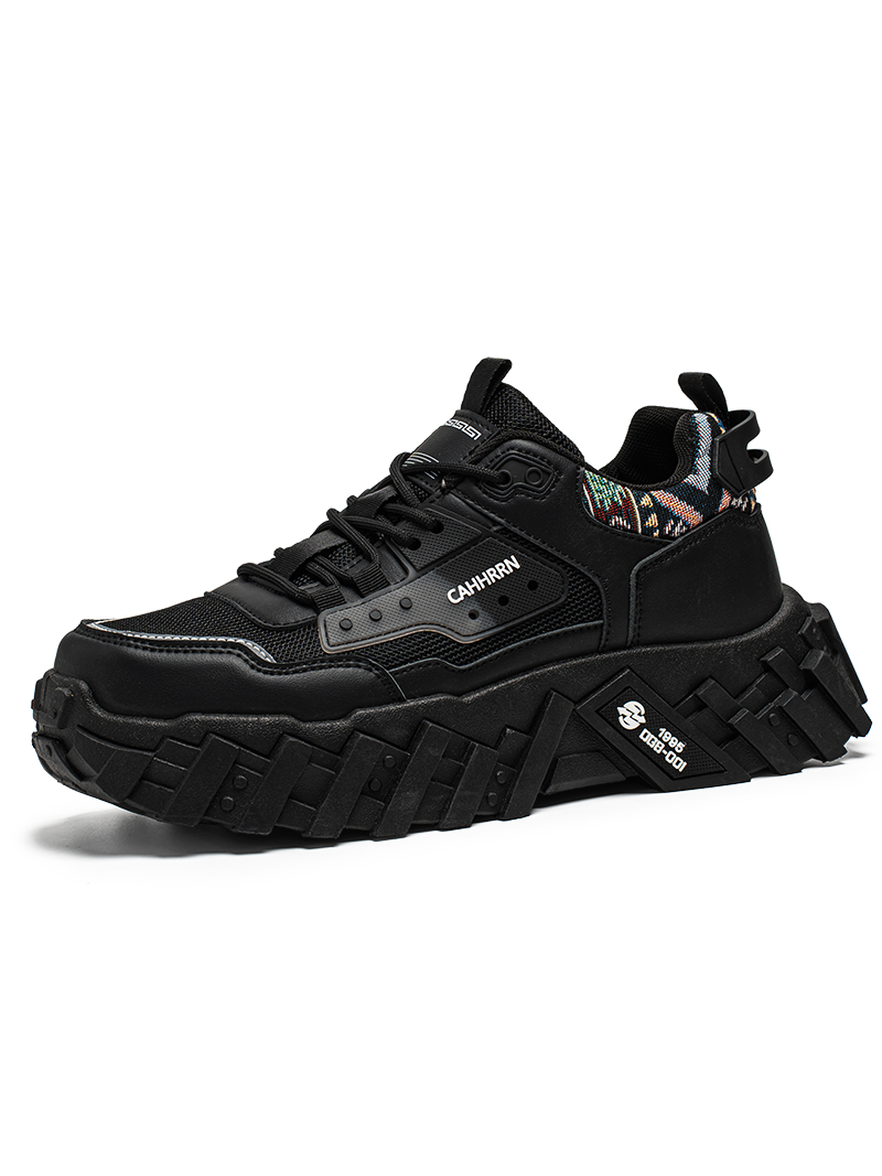 Textured Sole Lace Up Sneakers