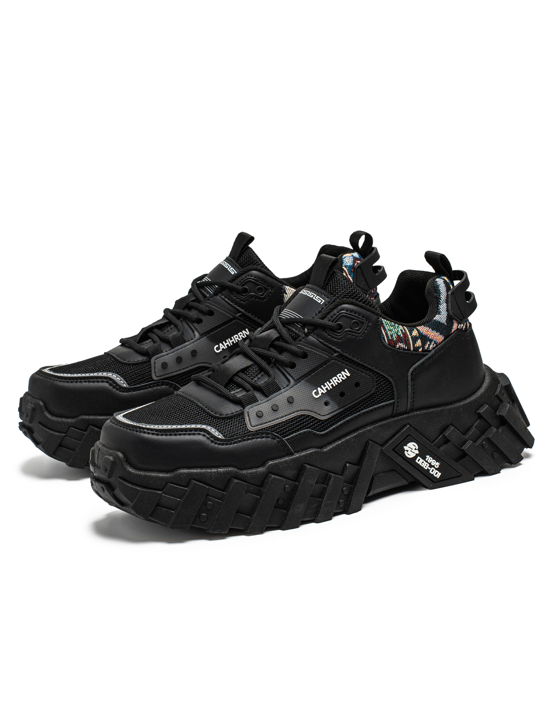 Textured Sole Lace Up Sneakers