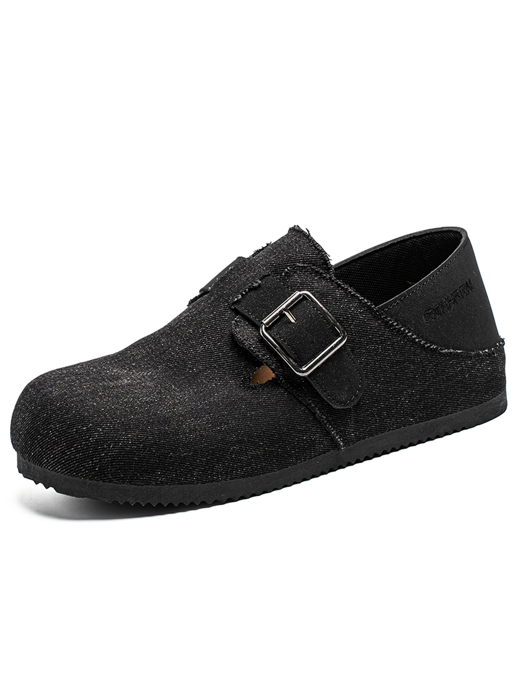 Denim Look Buckle Casual Shoes