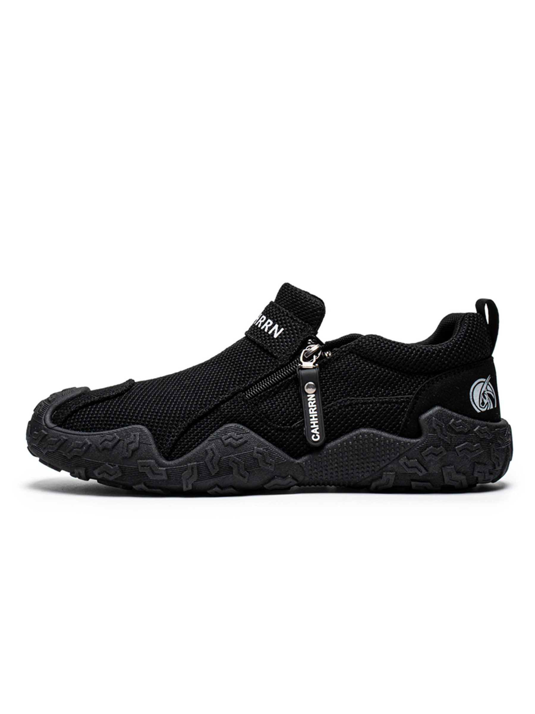 Slip-On Casual Shoes with Zipper Detail