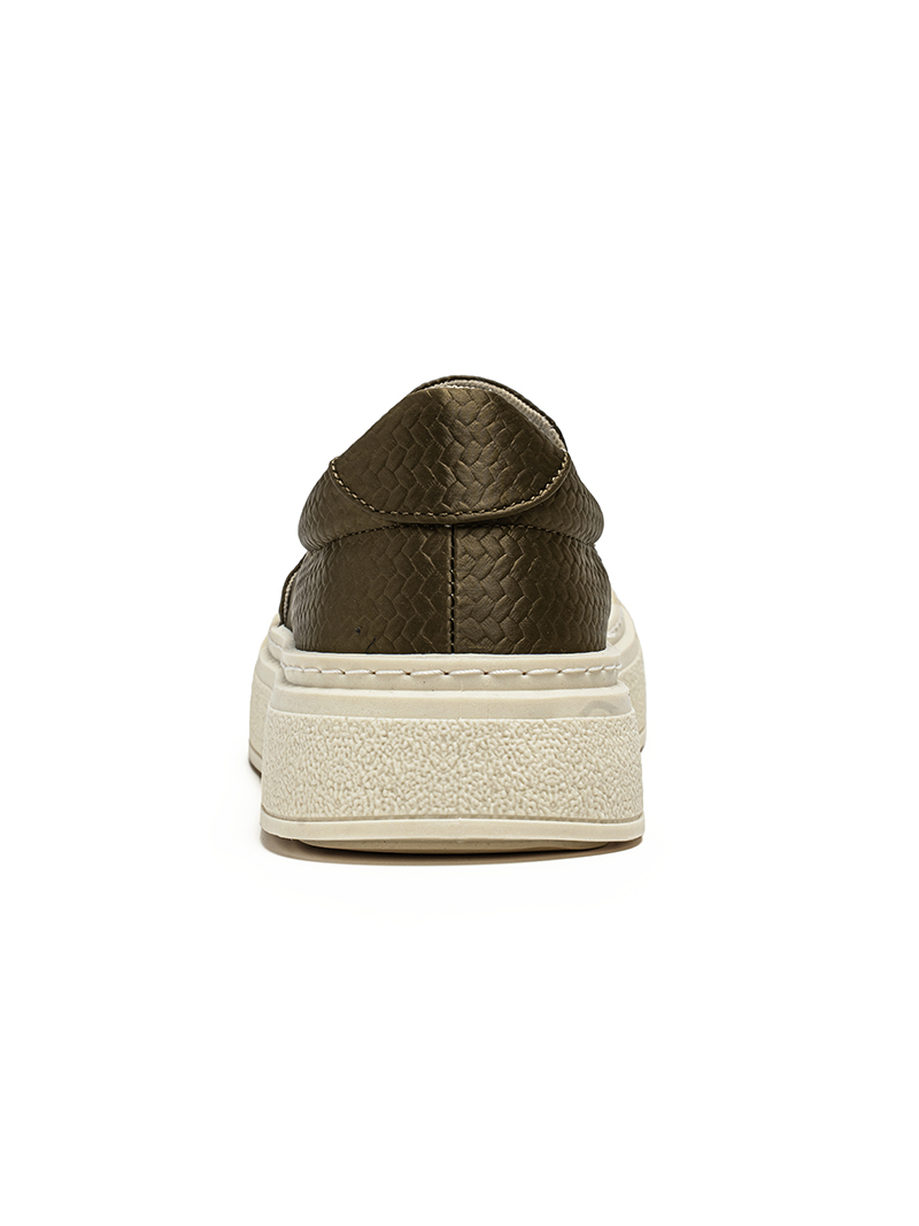 Mens Brown Woven Slip-On Casual Shoes