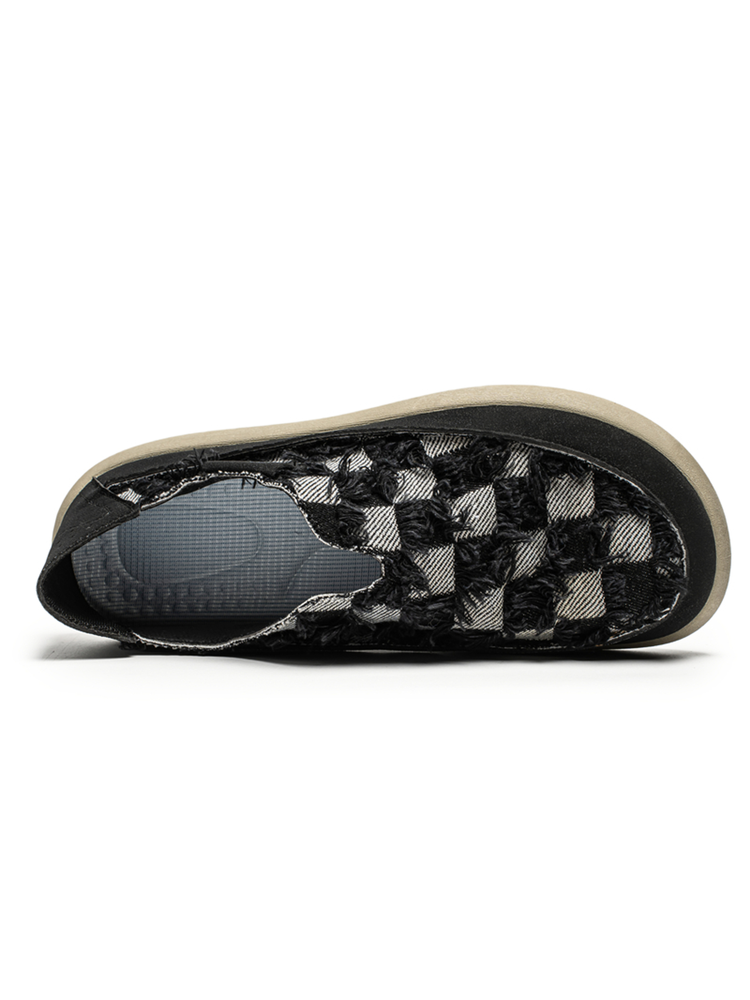 Frayed Checkered Casual Shoes