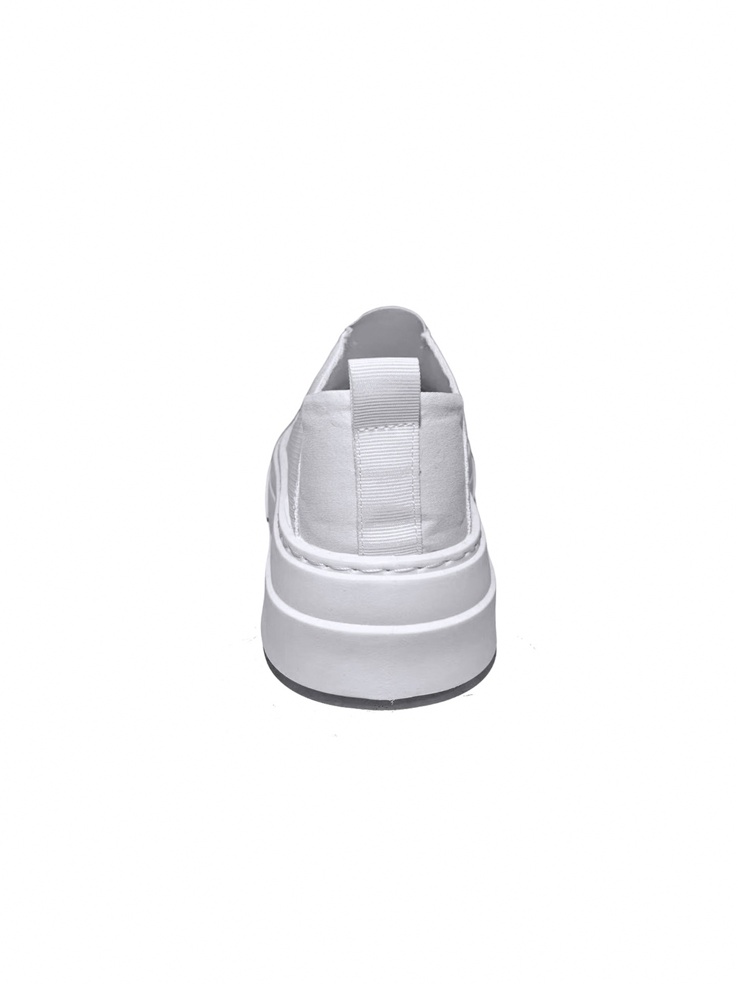 Mens White Slip-On Casual Sneakers