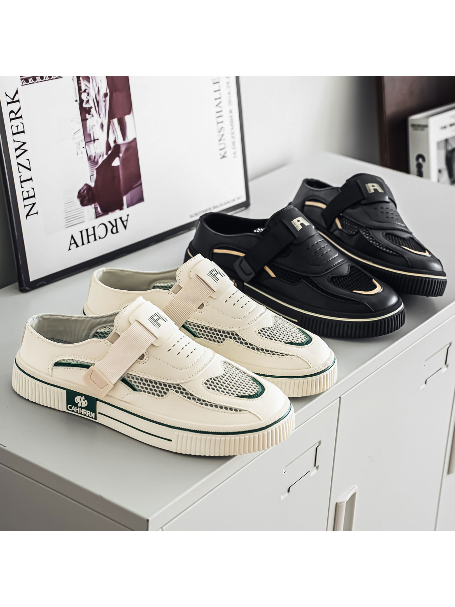 Slip-On Casual Shoes with Mesh Detail