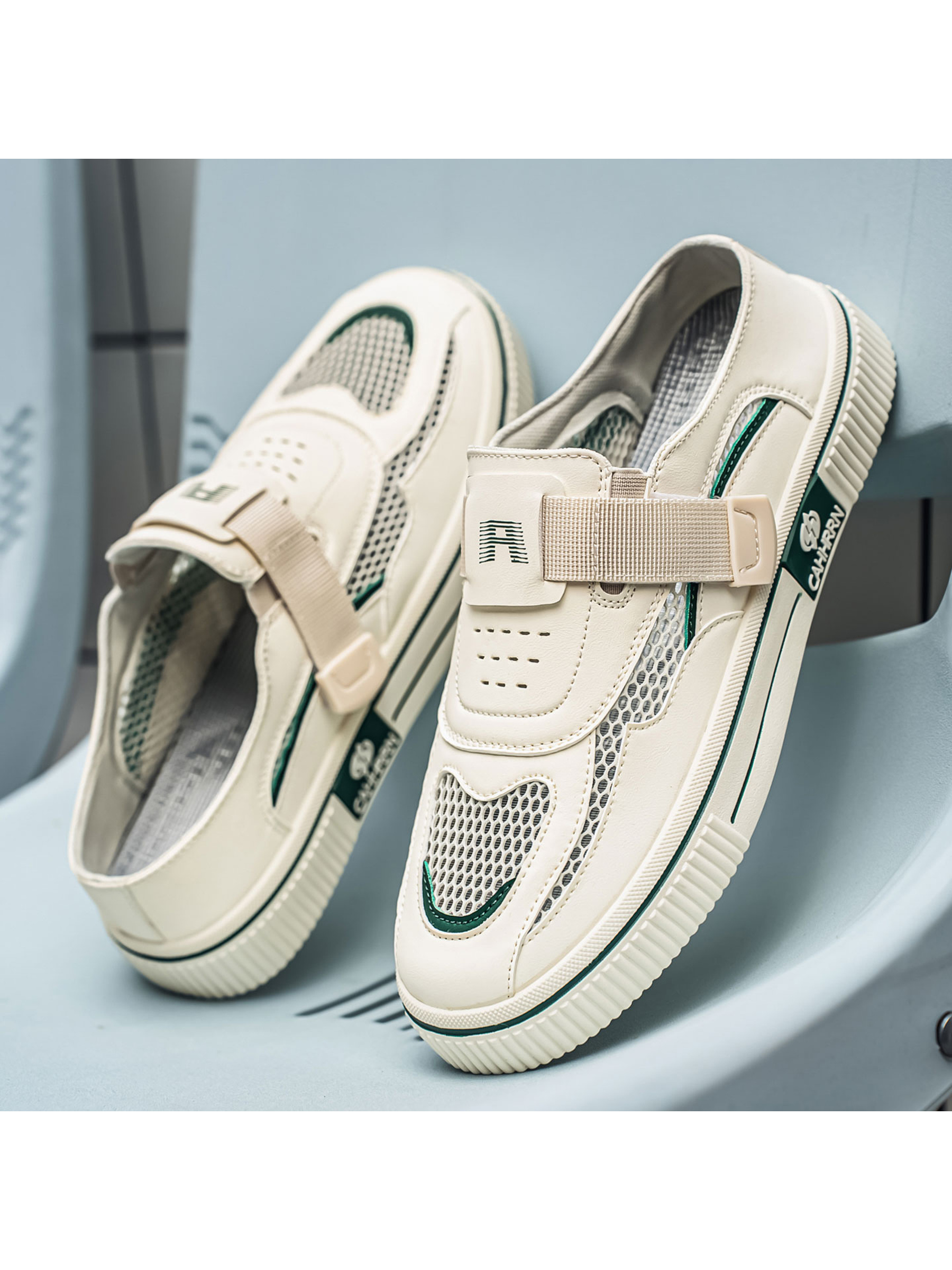 Slip-On Casual Shoes with Mesh Detail