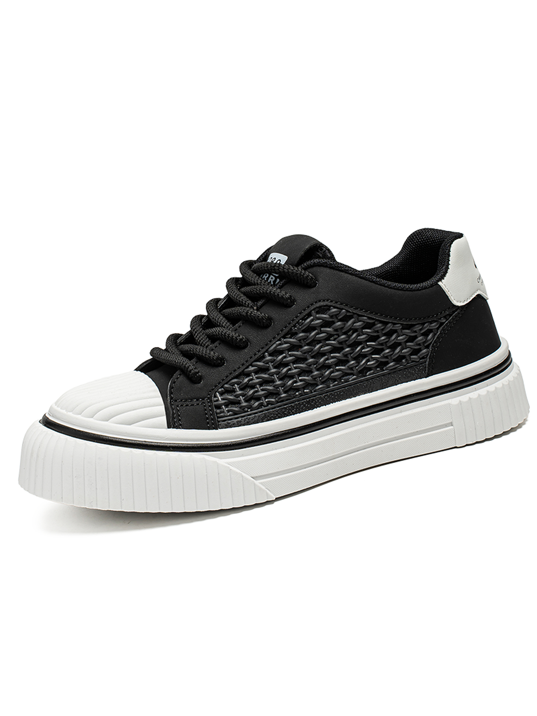 Woven Panel Casual Sneakers