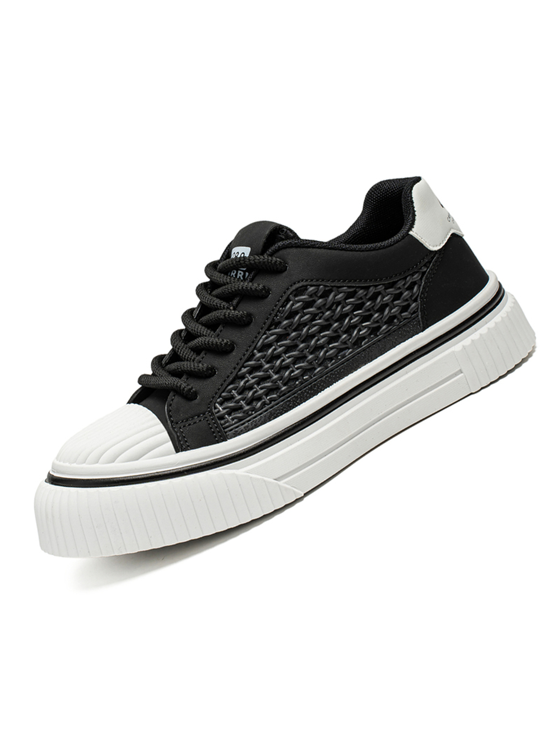 Woven Panel Casual Sneakers