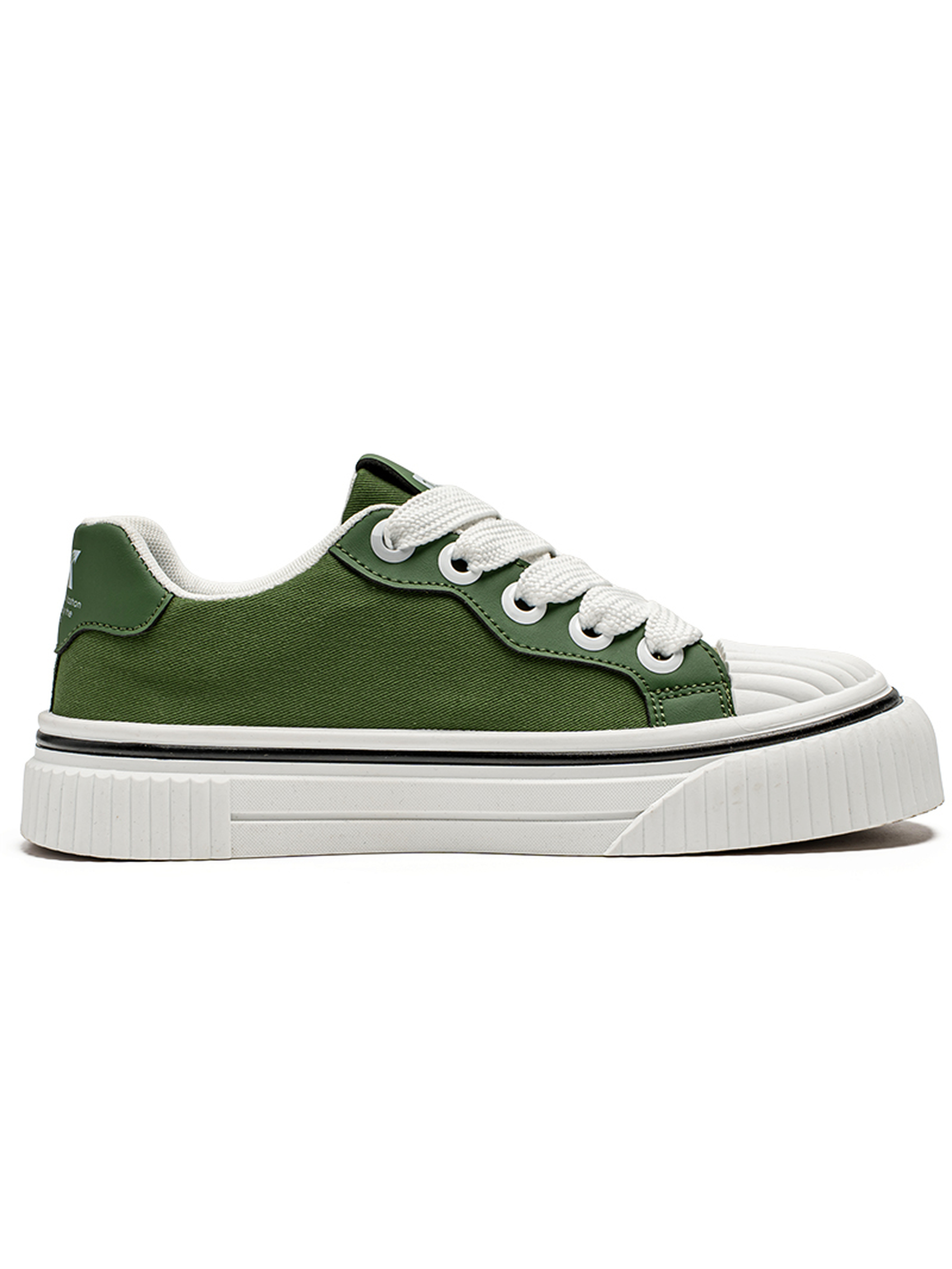 Mens Green Lace Up Platform Sneakers