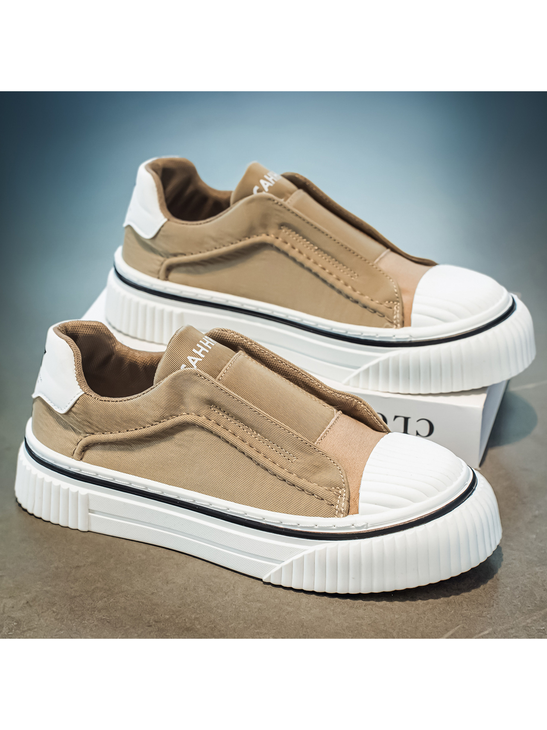 Khaki Slip-On Casual Shoes