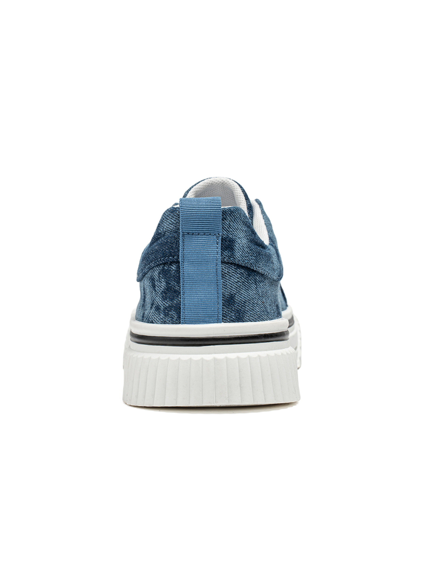 Washed Denim Slip-On Casual Shoes