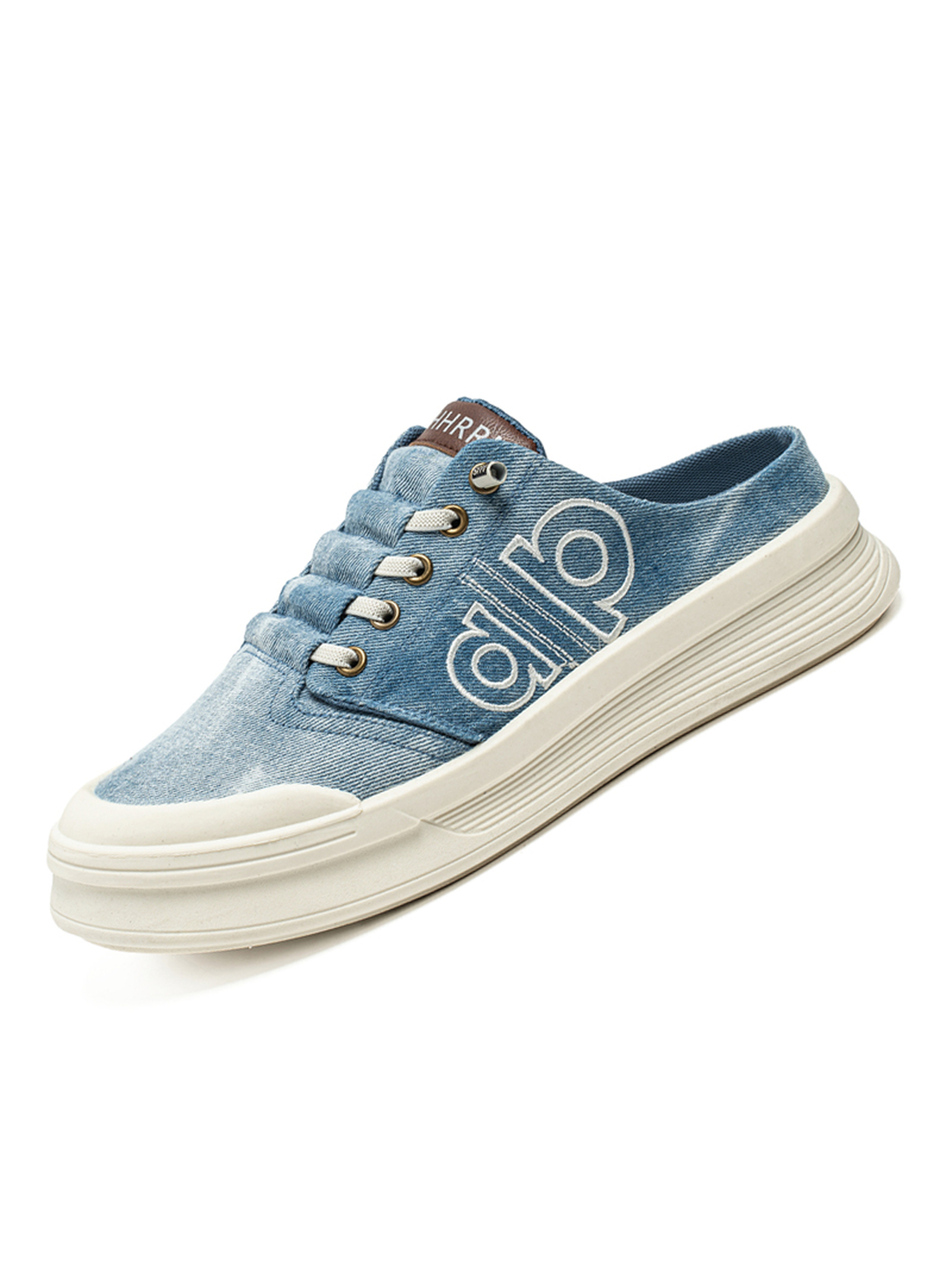 Denim-Look Slip-On Sneakers