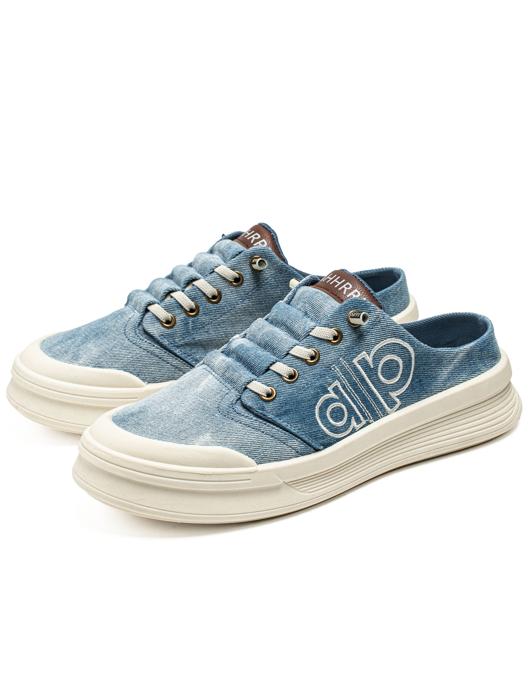 Denim-Look Slip-On Sneakers