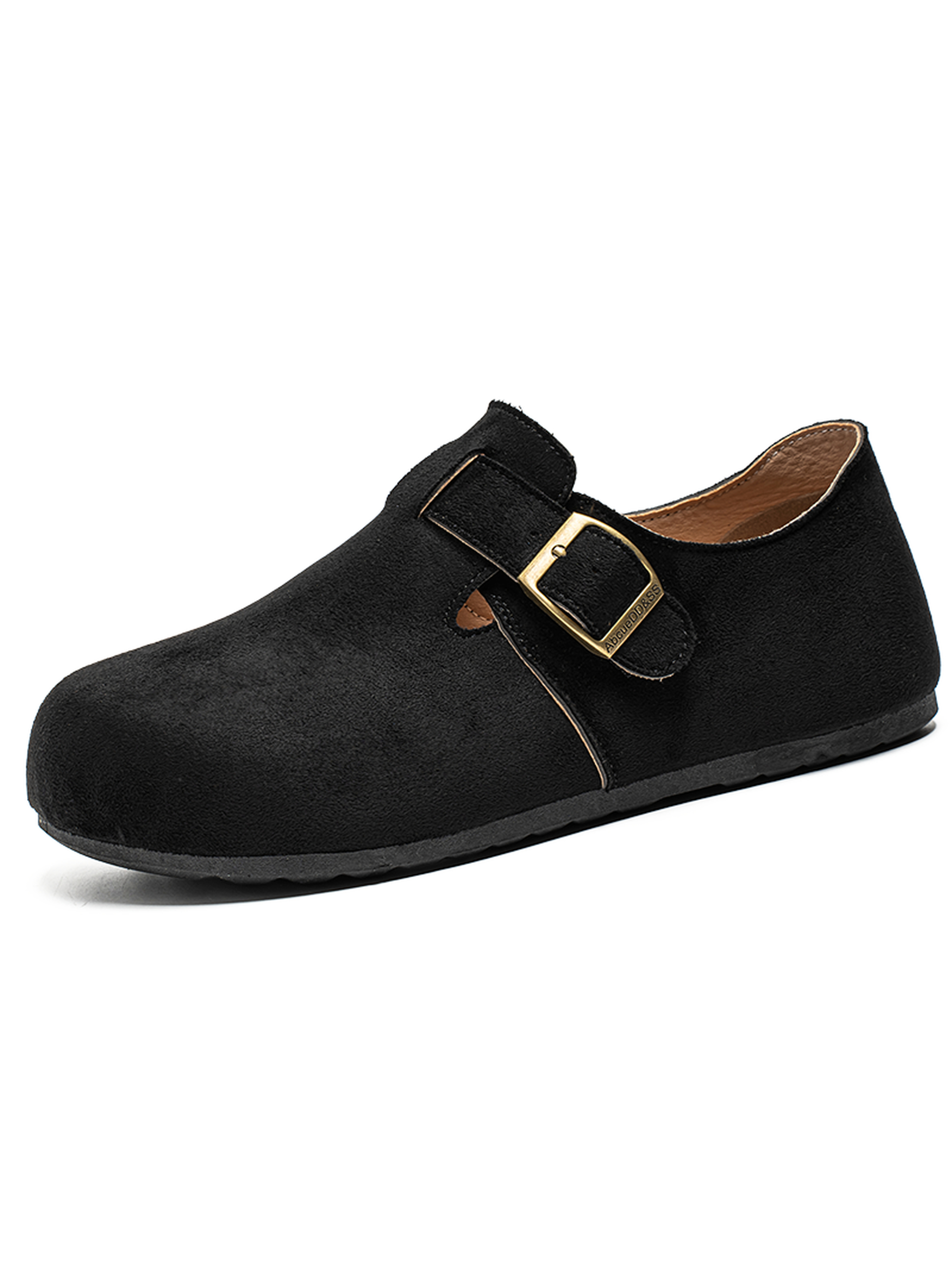 Solid Buckle Casual Shoes