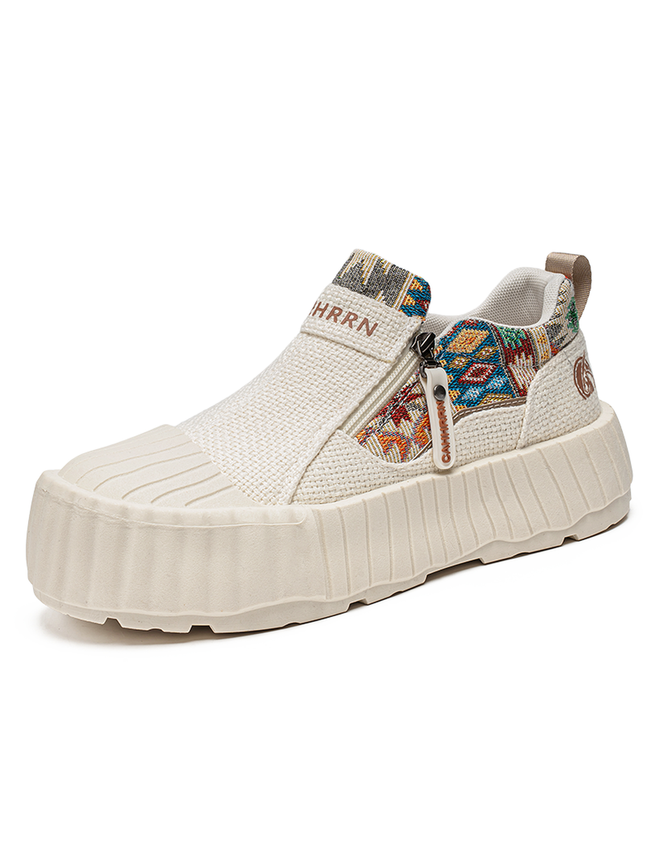 Casual Slip-On Shoes with Zipper