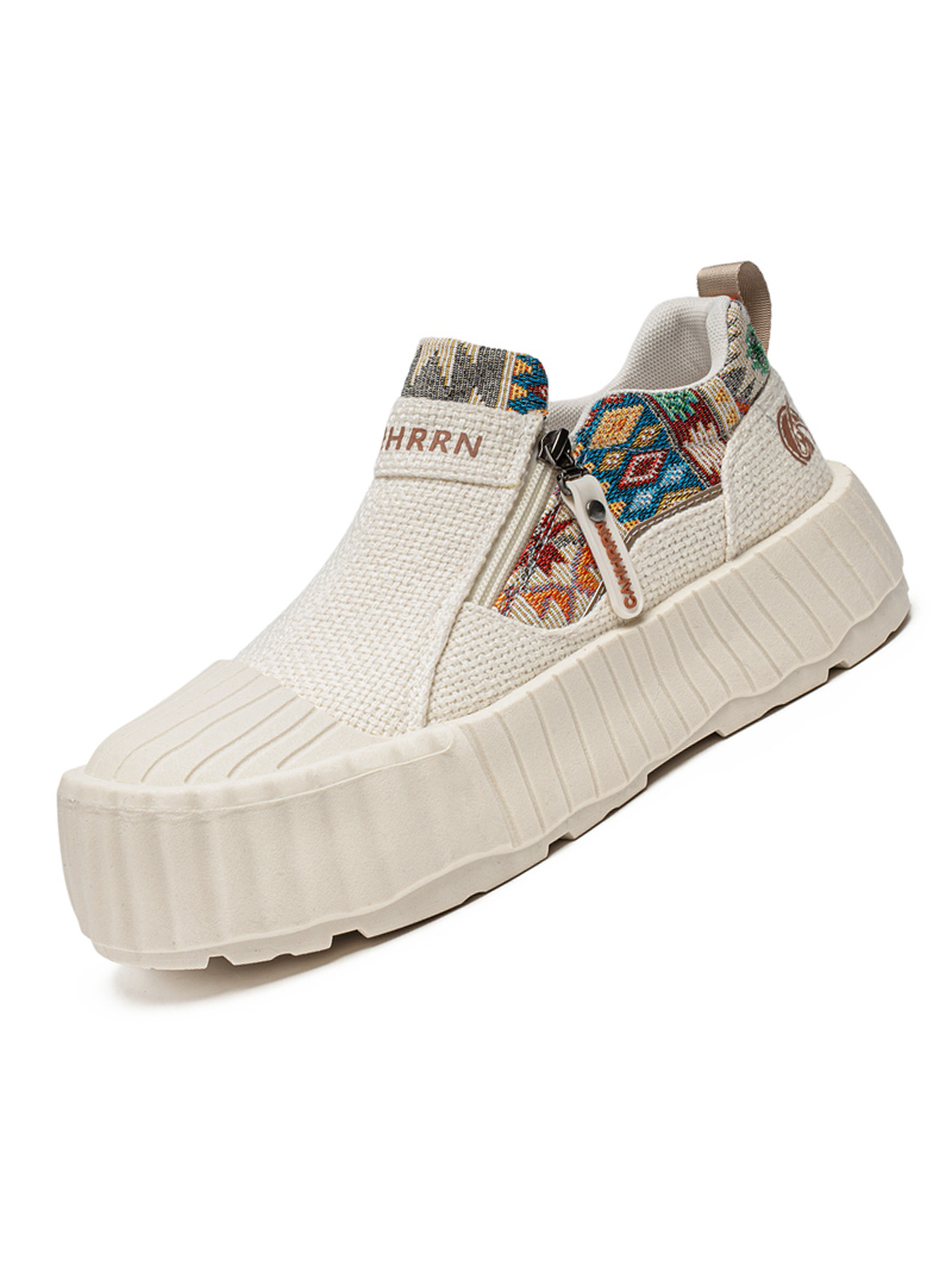 Casual Slip-On Shoes with Zipper
