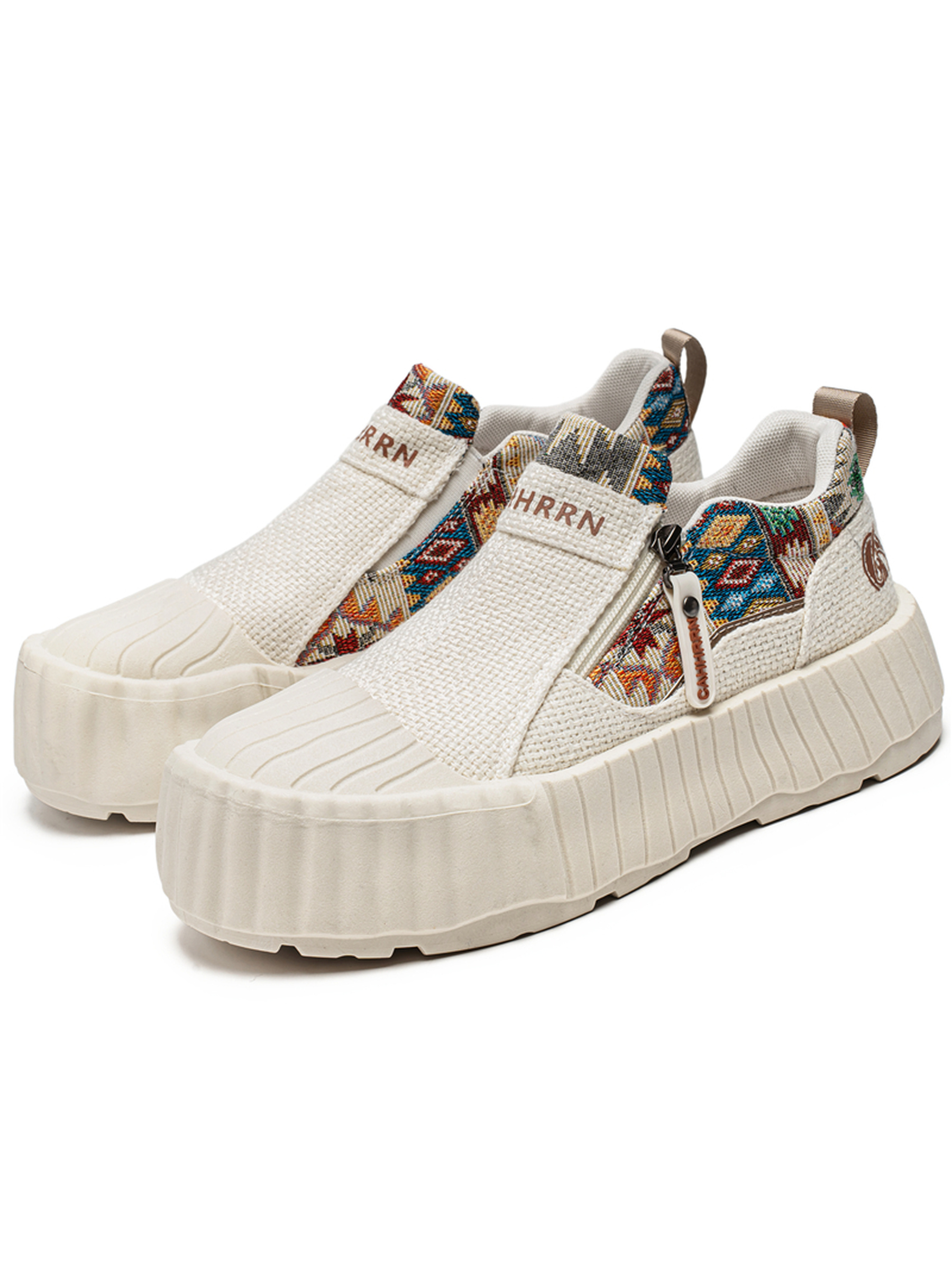 Casual Slip-On Shoes with Zipper