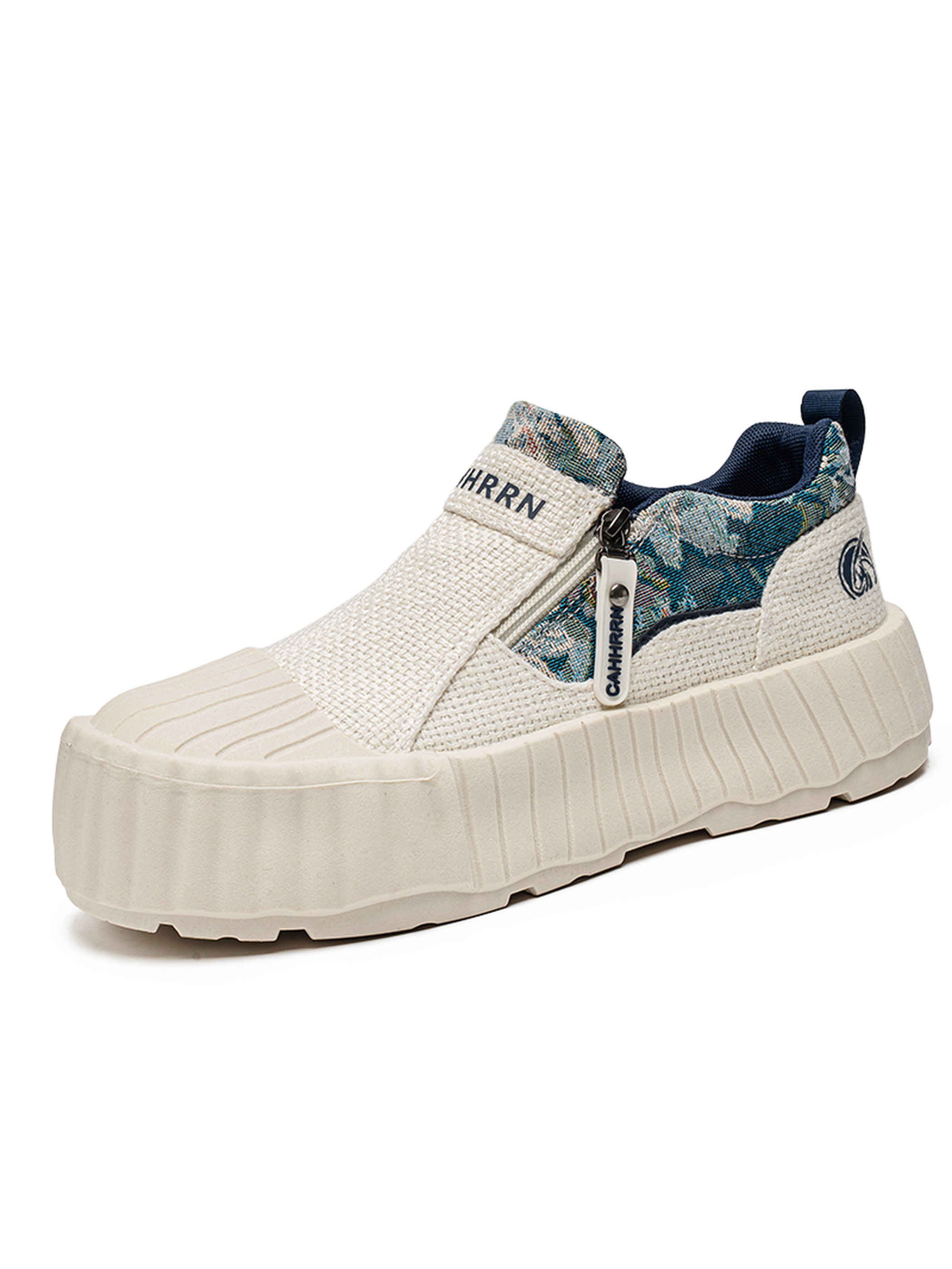 Casual Sneakers with Zipper Detail