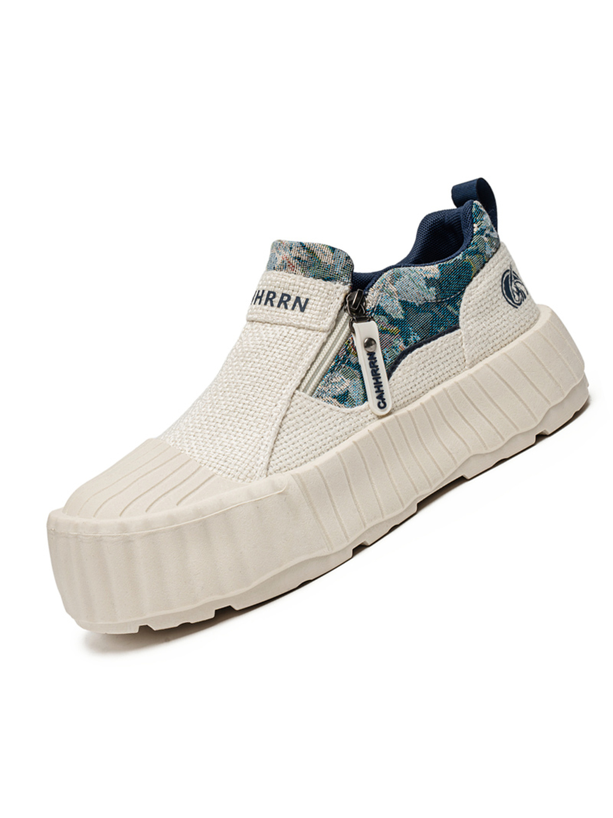 Casual Sneakers with Zipper Detail