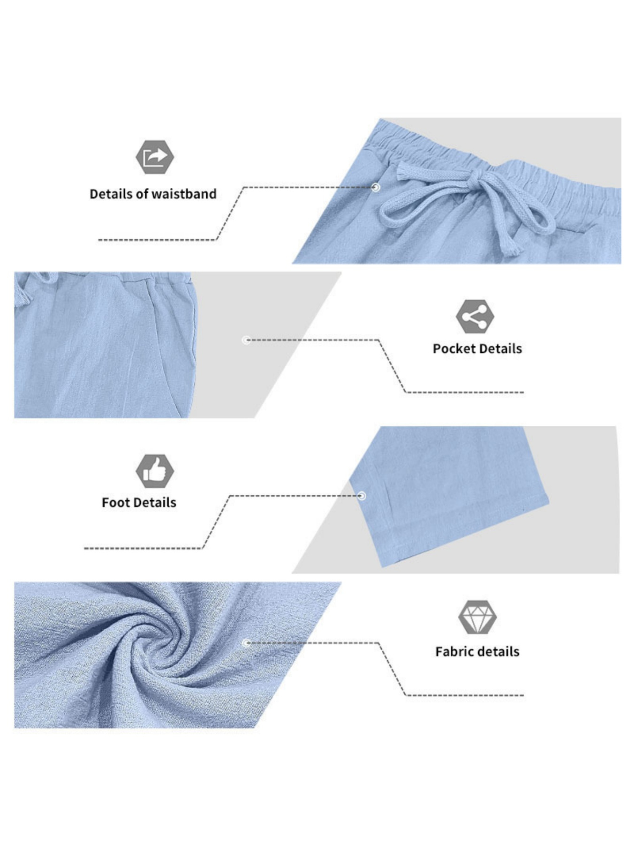 Men Light Blue Linen Trousers and Shirt Co-Ord Set