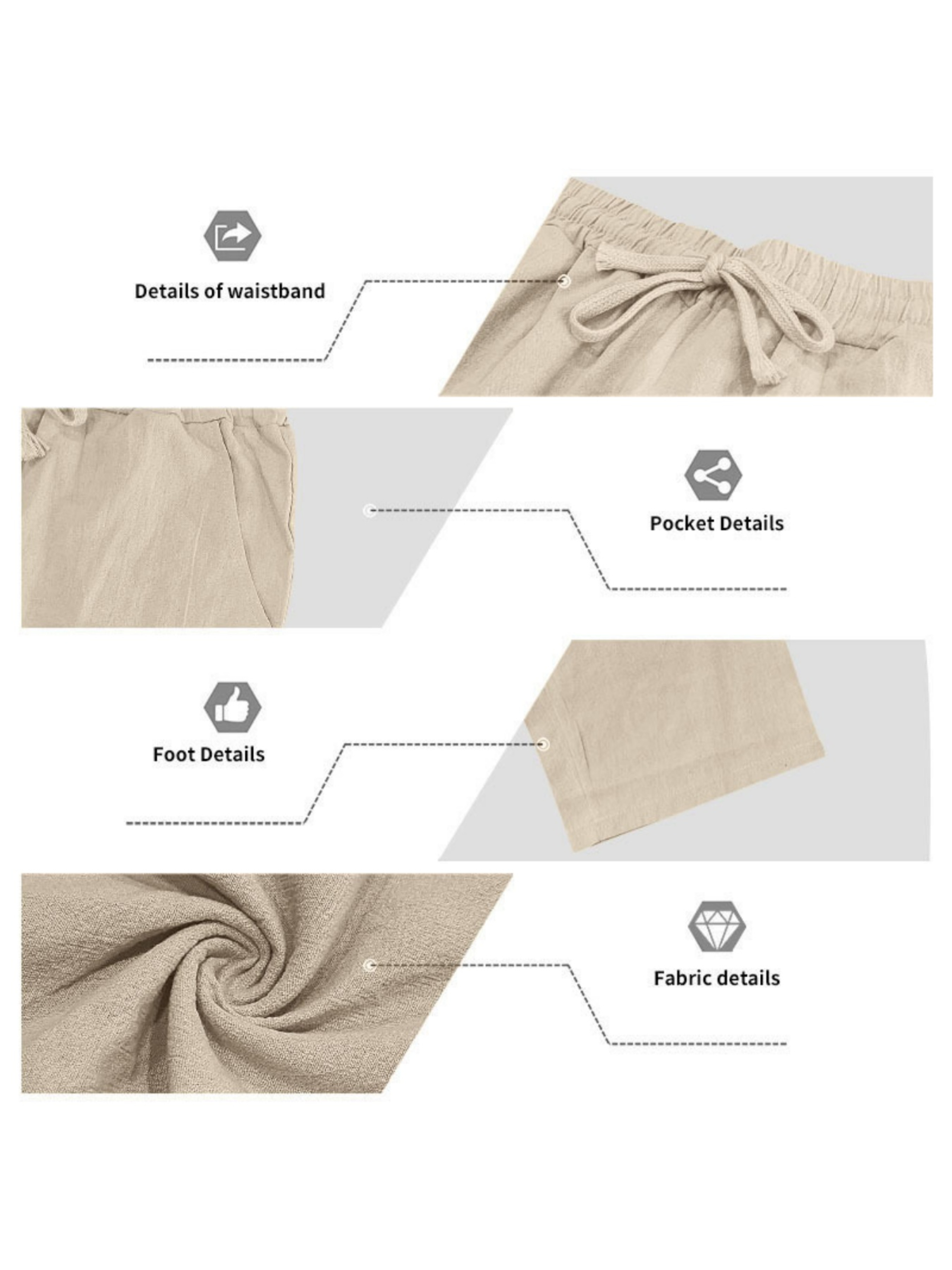Mens Beige Linen Blend Trousers and Shirt Co-ord Set