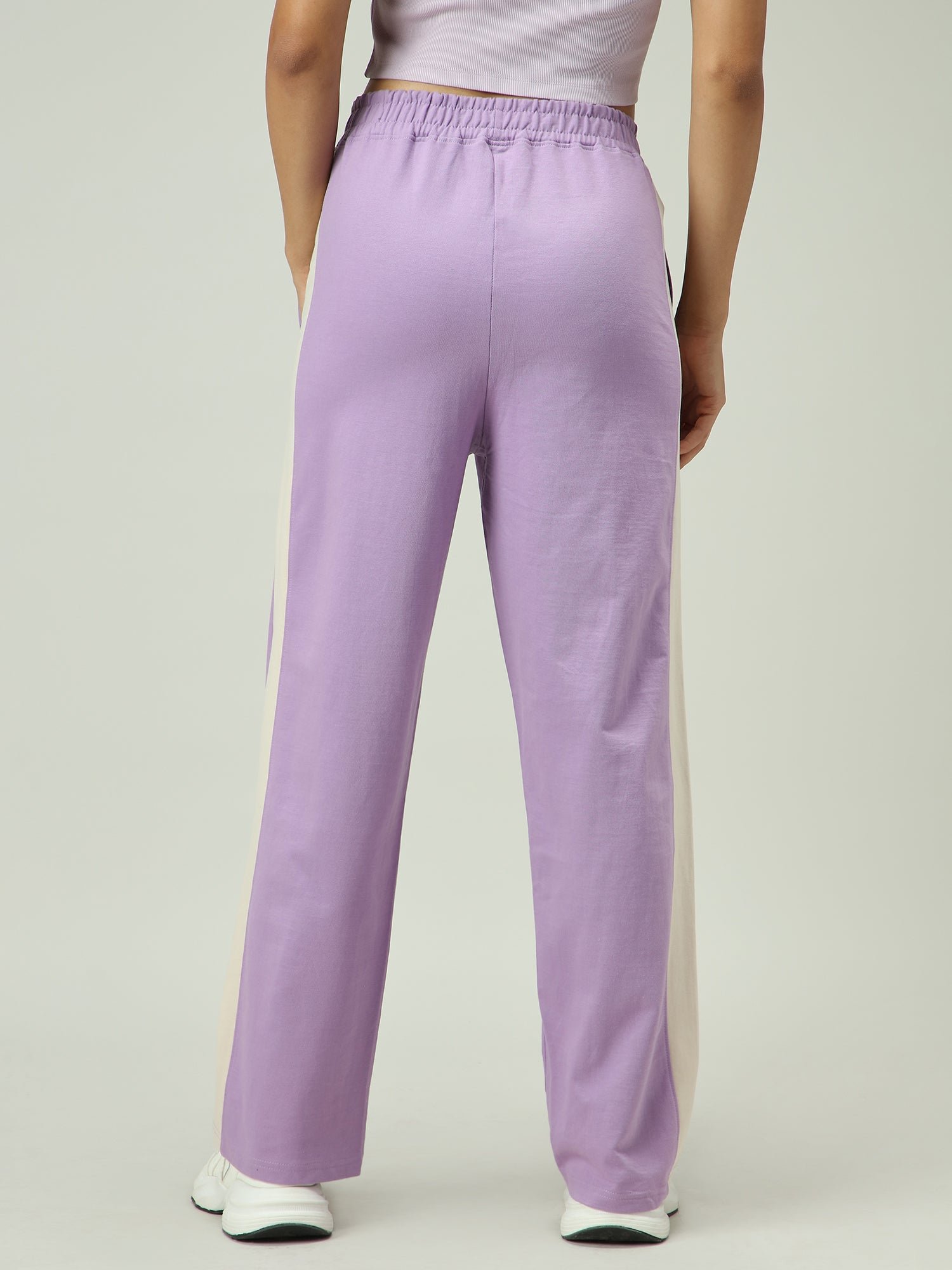 Lilac Contrast Striped Joggers