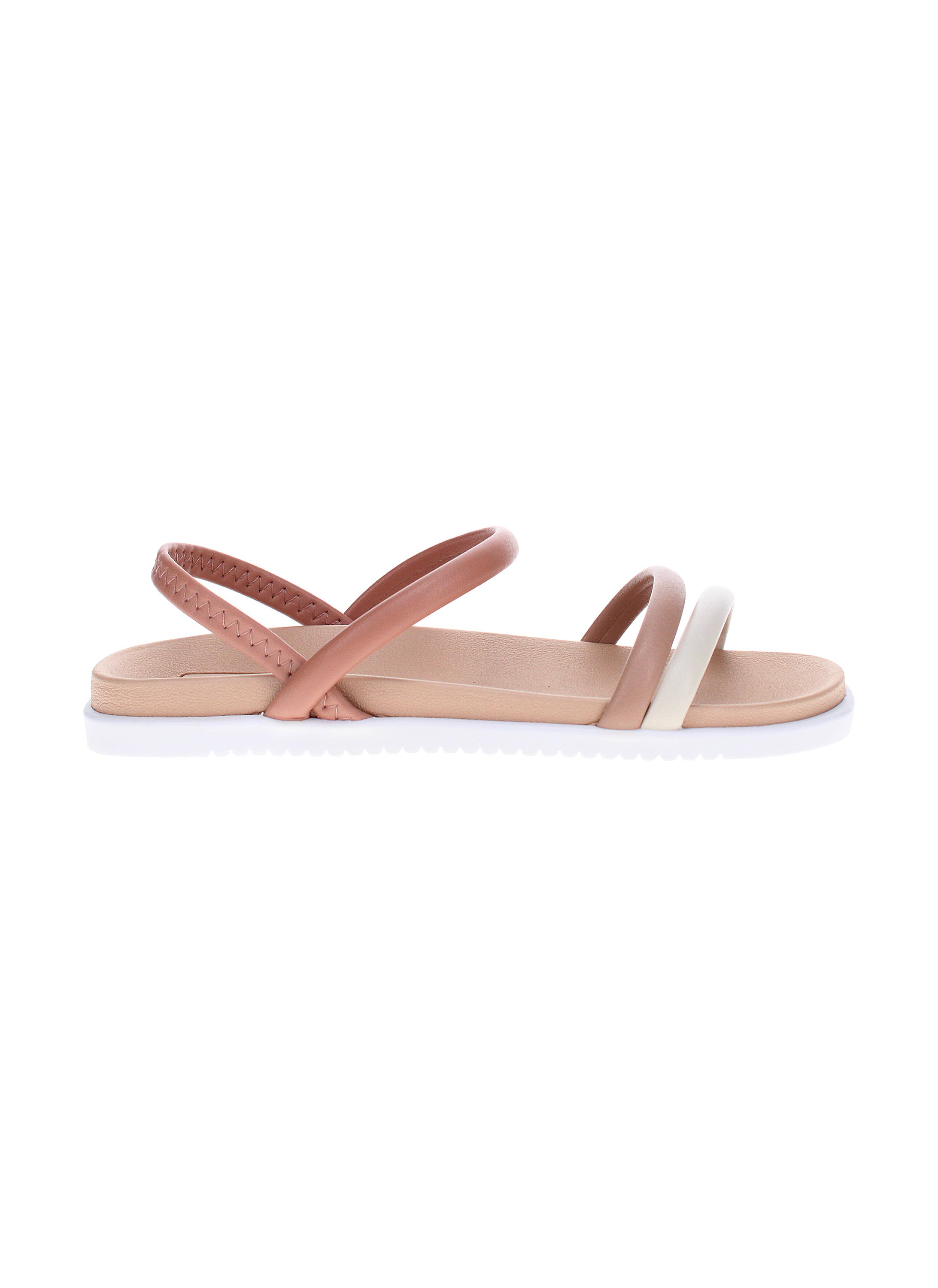 Nude Multi-Strap Flat Sandals 