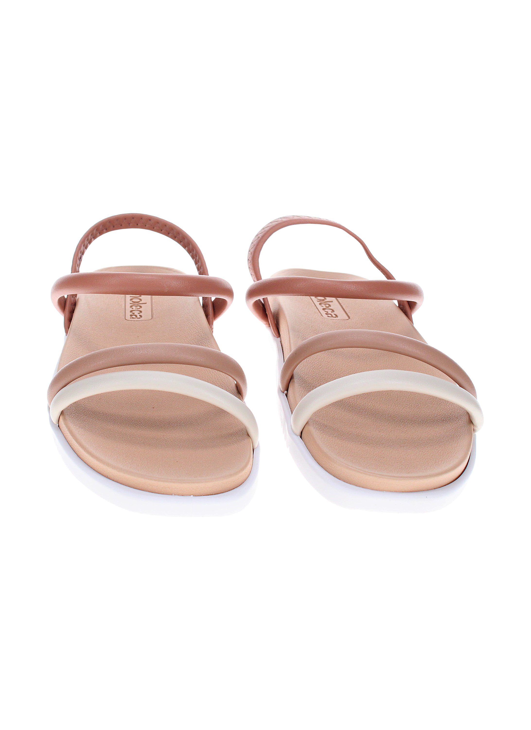 Nude Multi-Strap Flat Sandals 
